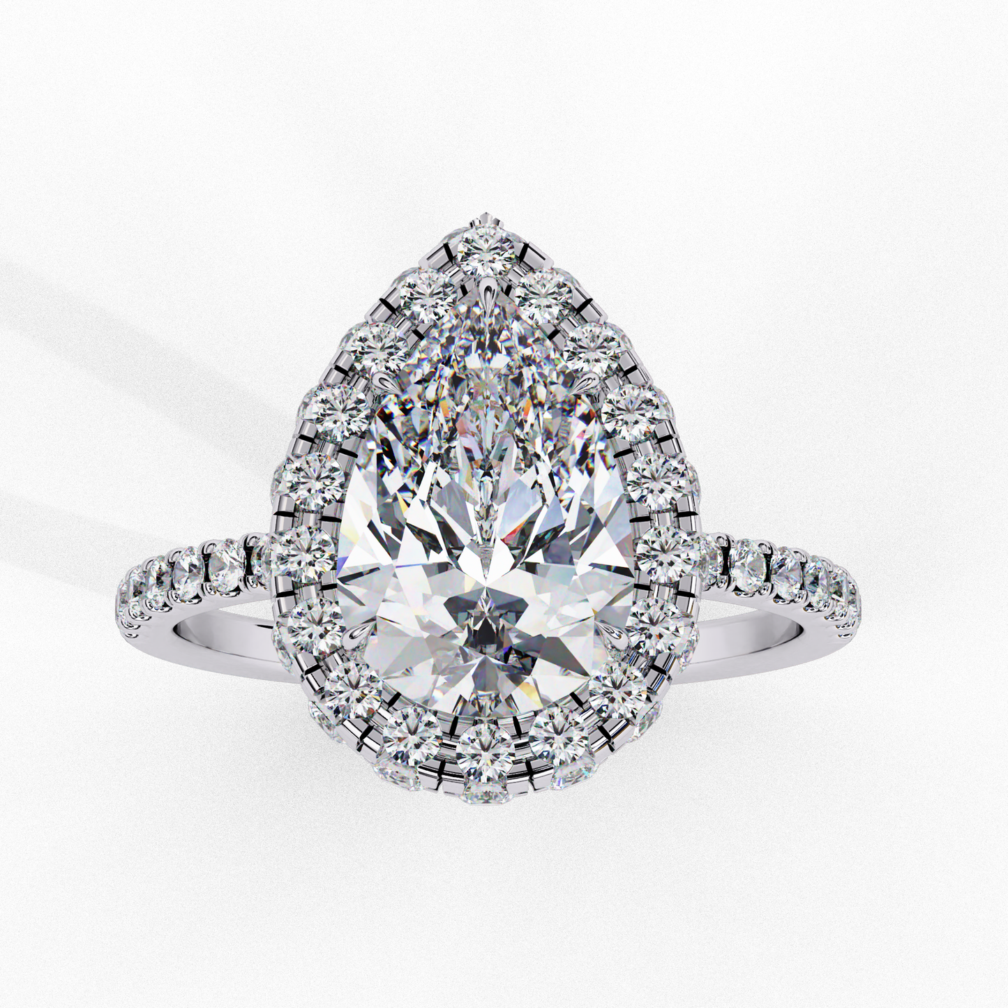 Tear Drop Pear 1.81 Ct Solitaire Ring