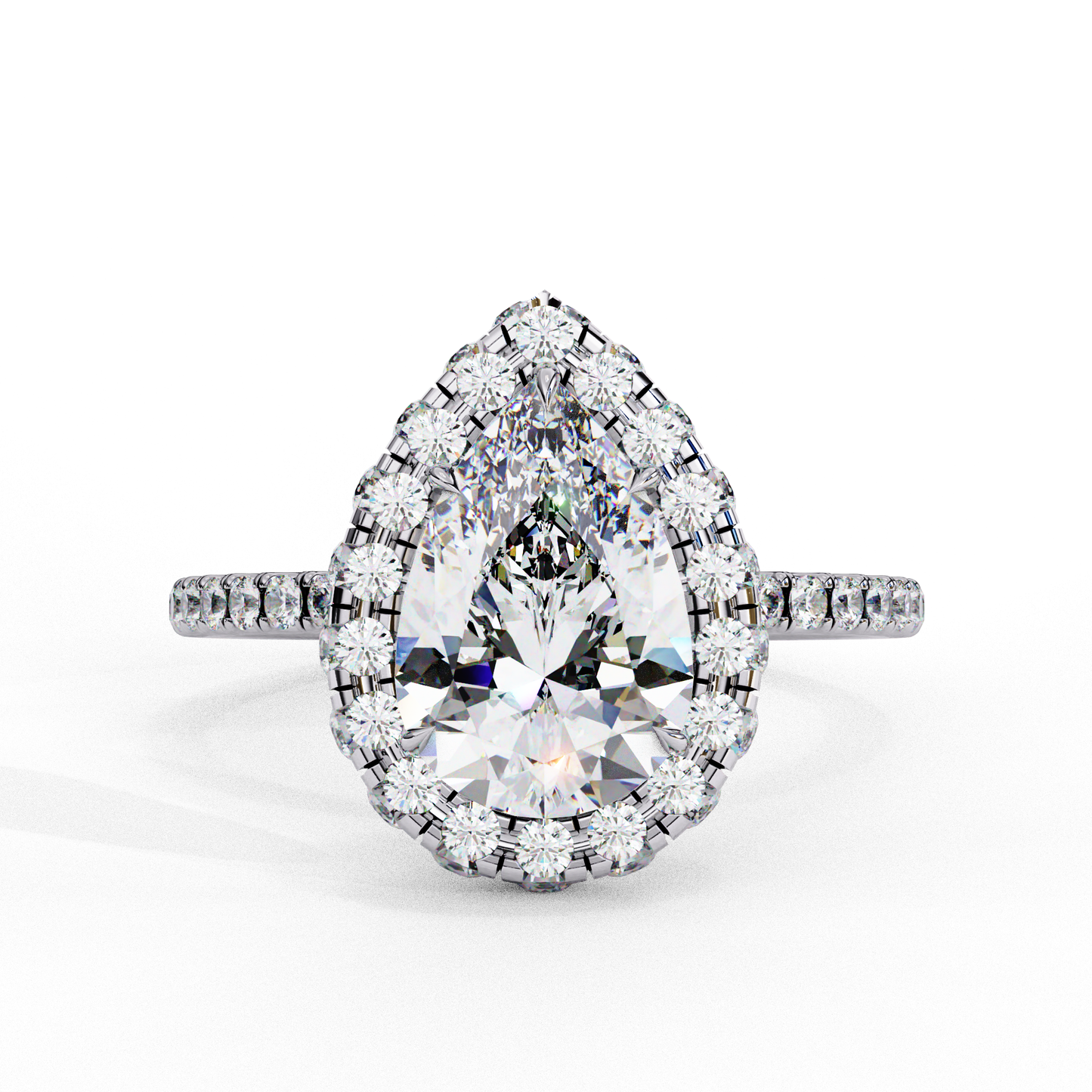 Tear Drop Pear 1.81 Ct Solitaire Ring