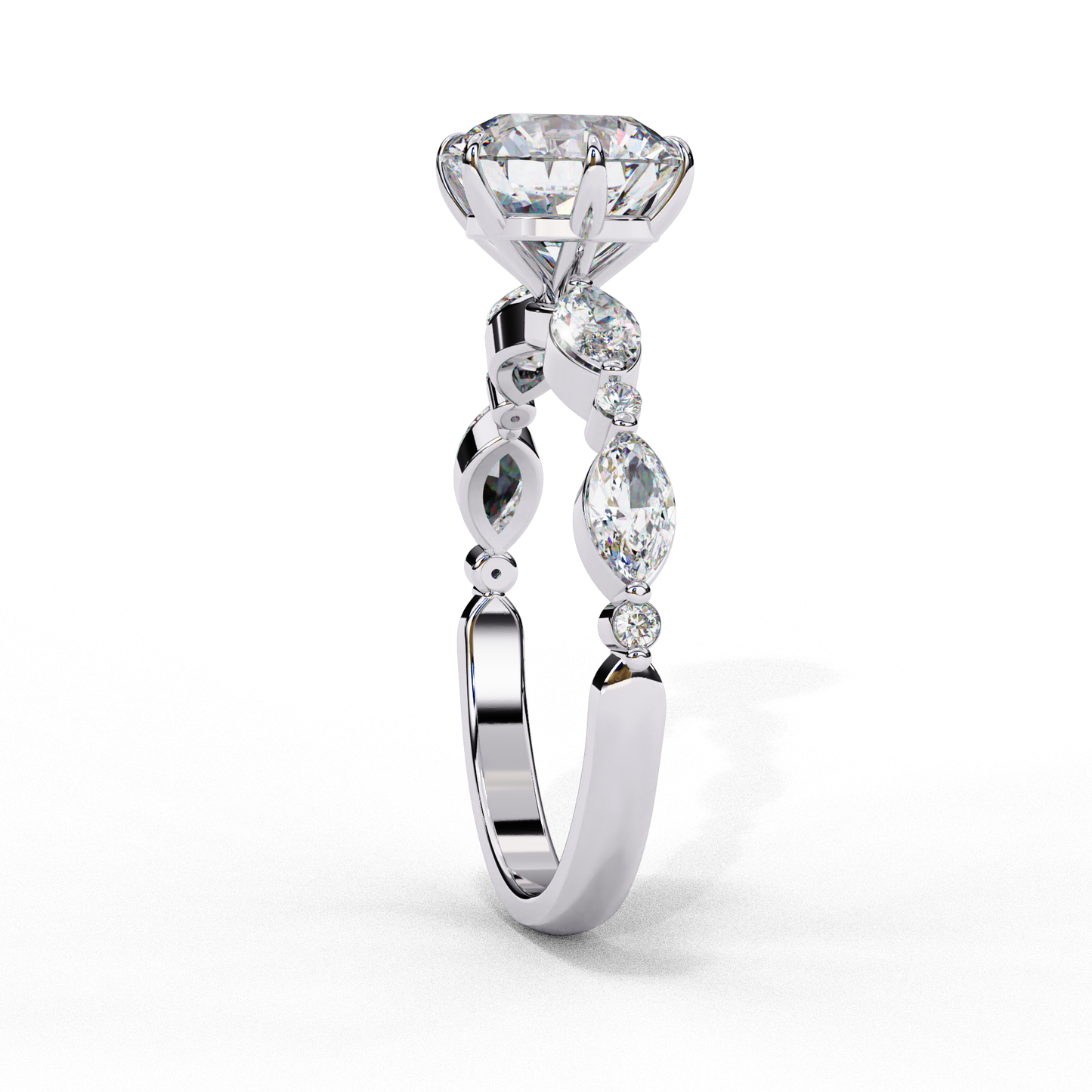 Soul Solitare Round Engagement Ring