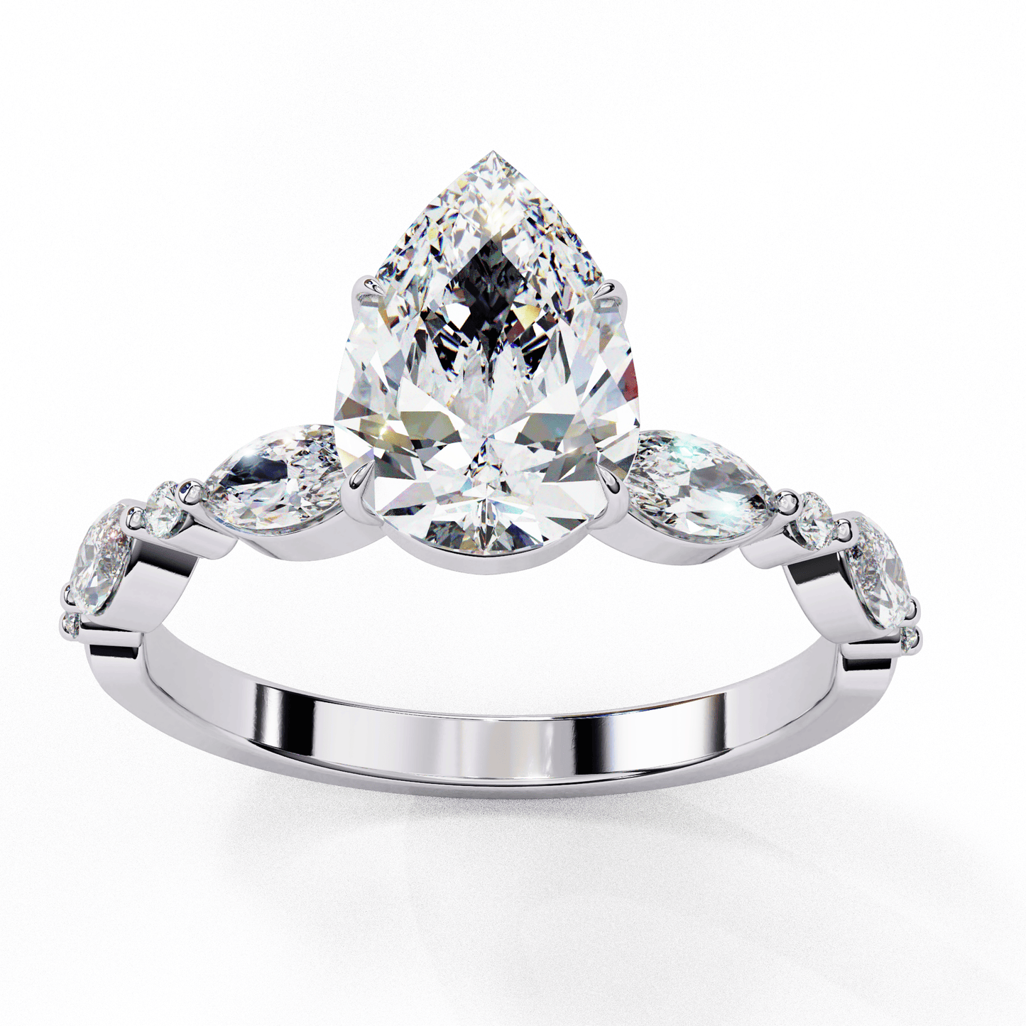 Daisy Round Solitaire Engagement Ring