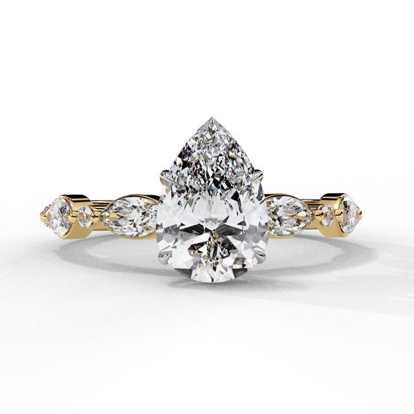 Daisy Round Solitaire Engagement Ring