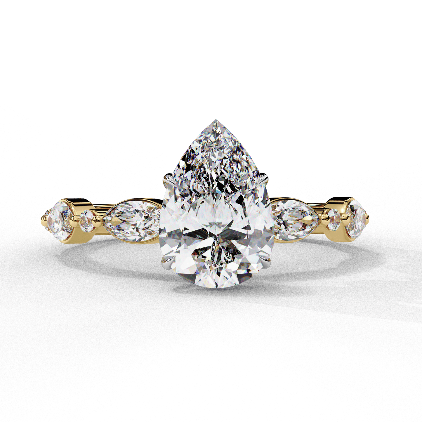 Daisy Round Solitaire Engagement Ring