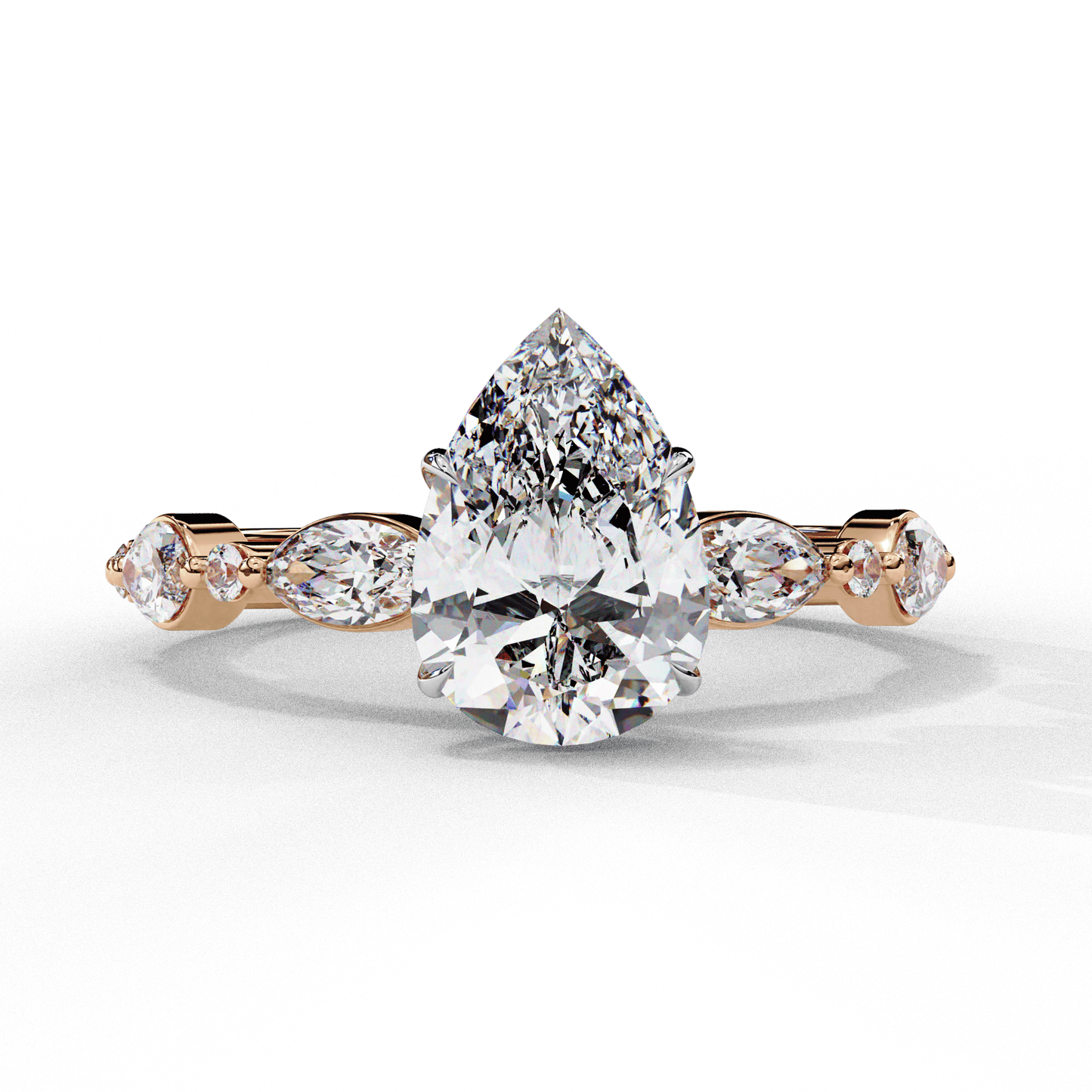 Daisy Round Solitaire Engagement Ring