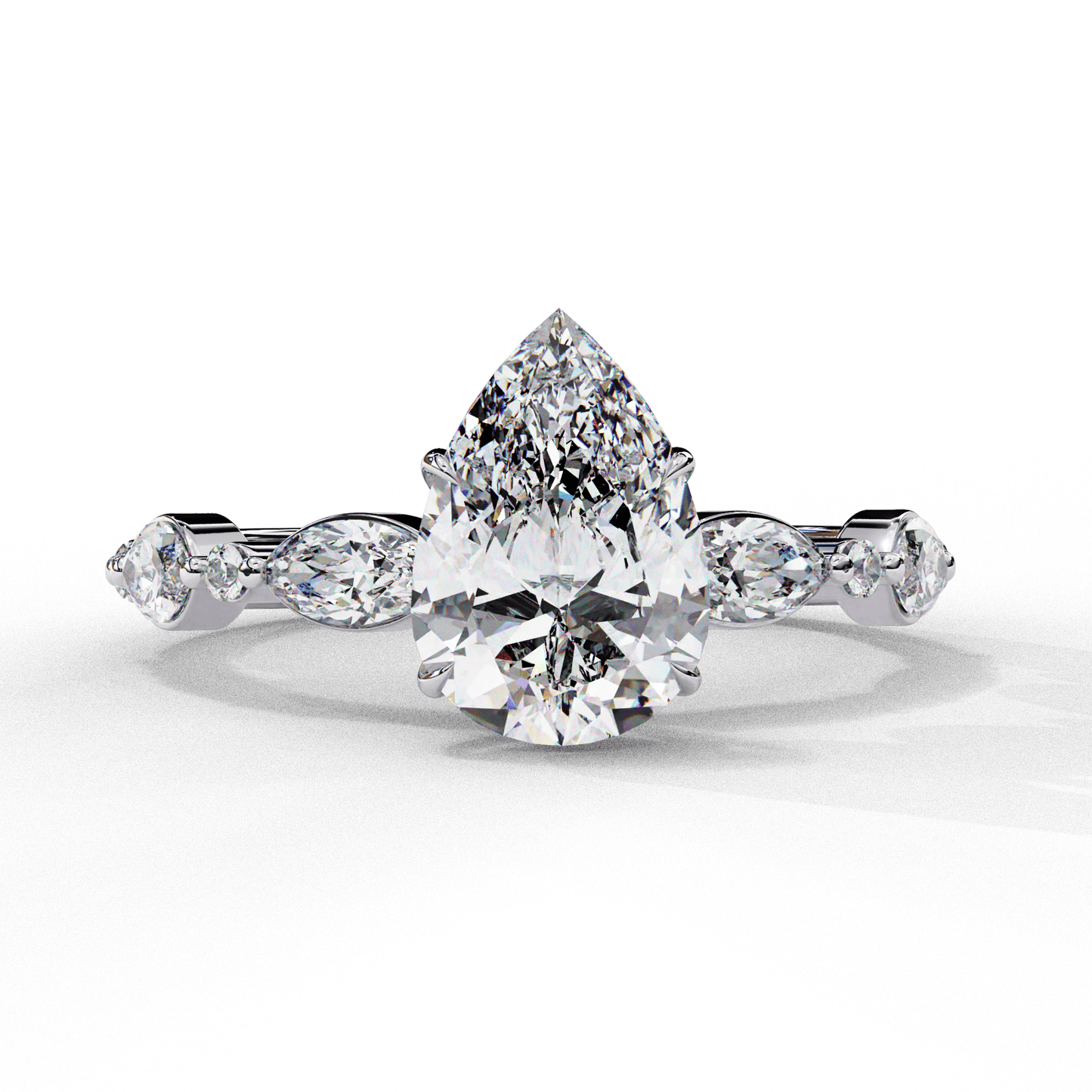 Daisy Round Solitaire Engagement Ring