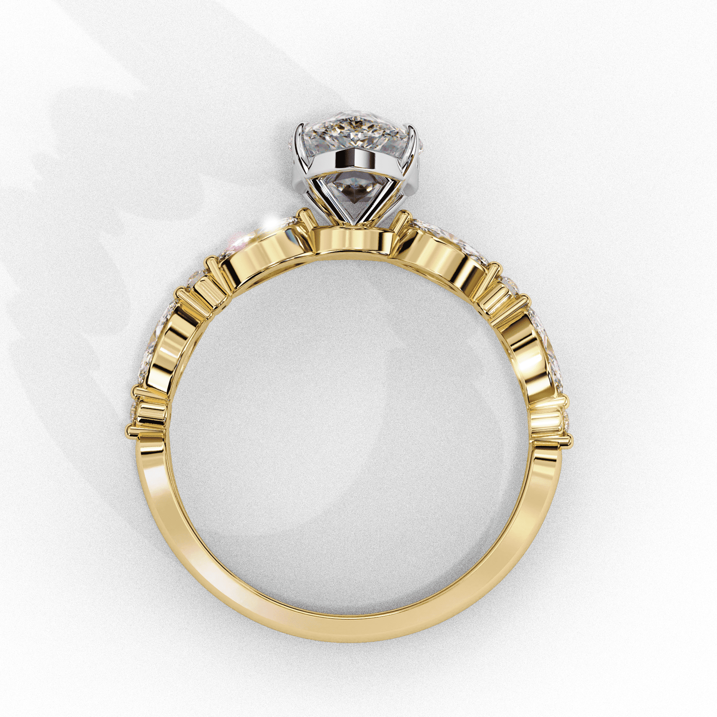Daisy Round Solitaire Engagement Ring