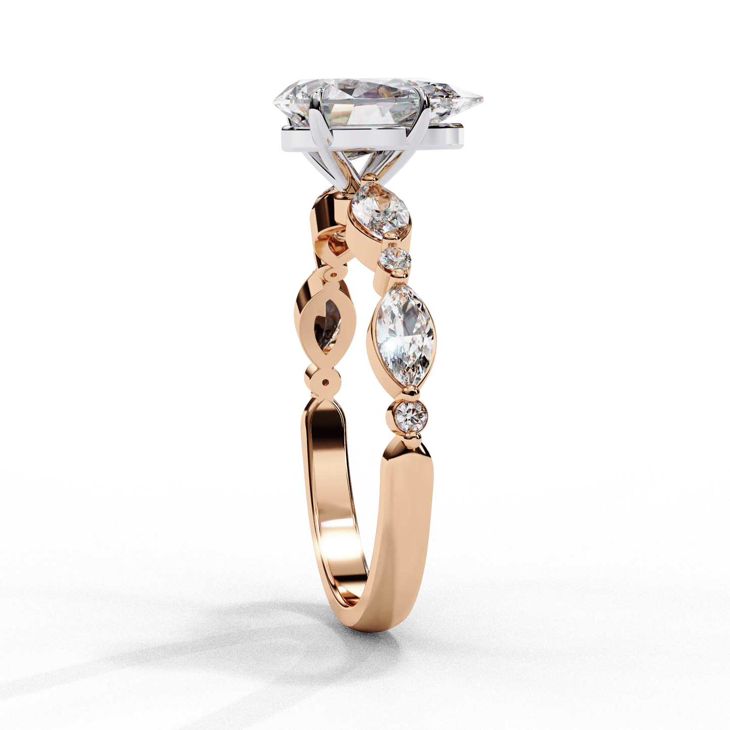Daisy Round Solitaire Engagement Ring
