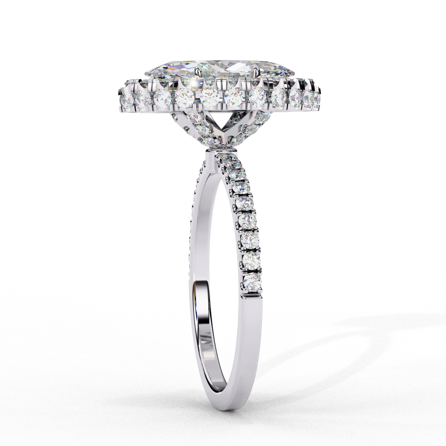 Mia Marquise Halo Solitaire Ring