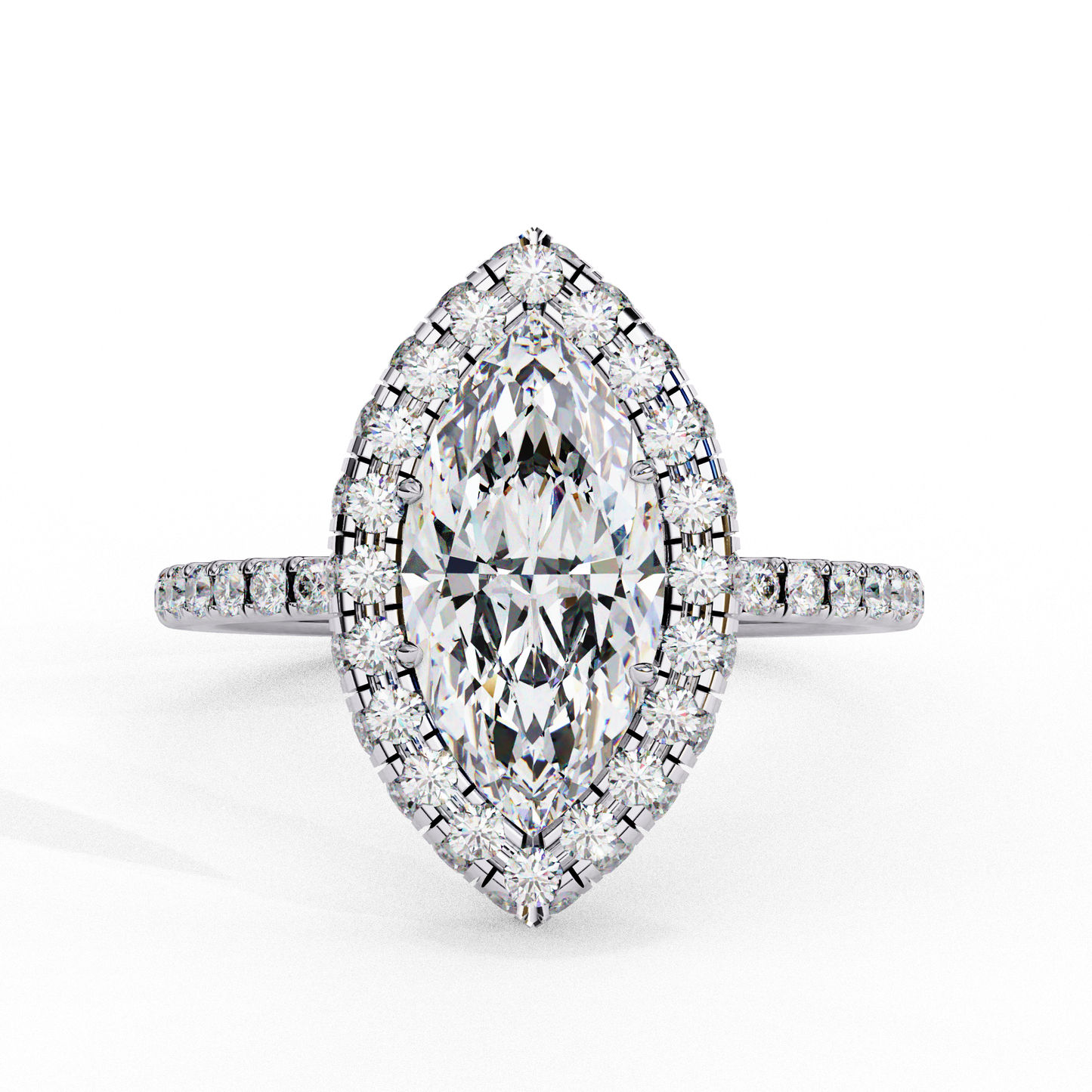 Mia Marquise Halo Solitaire Ring