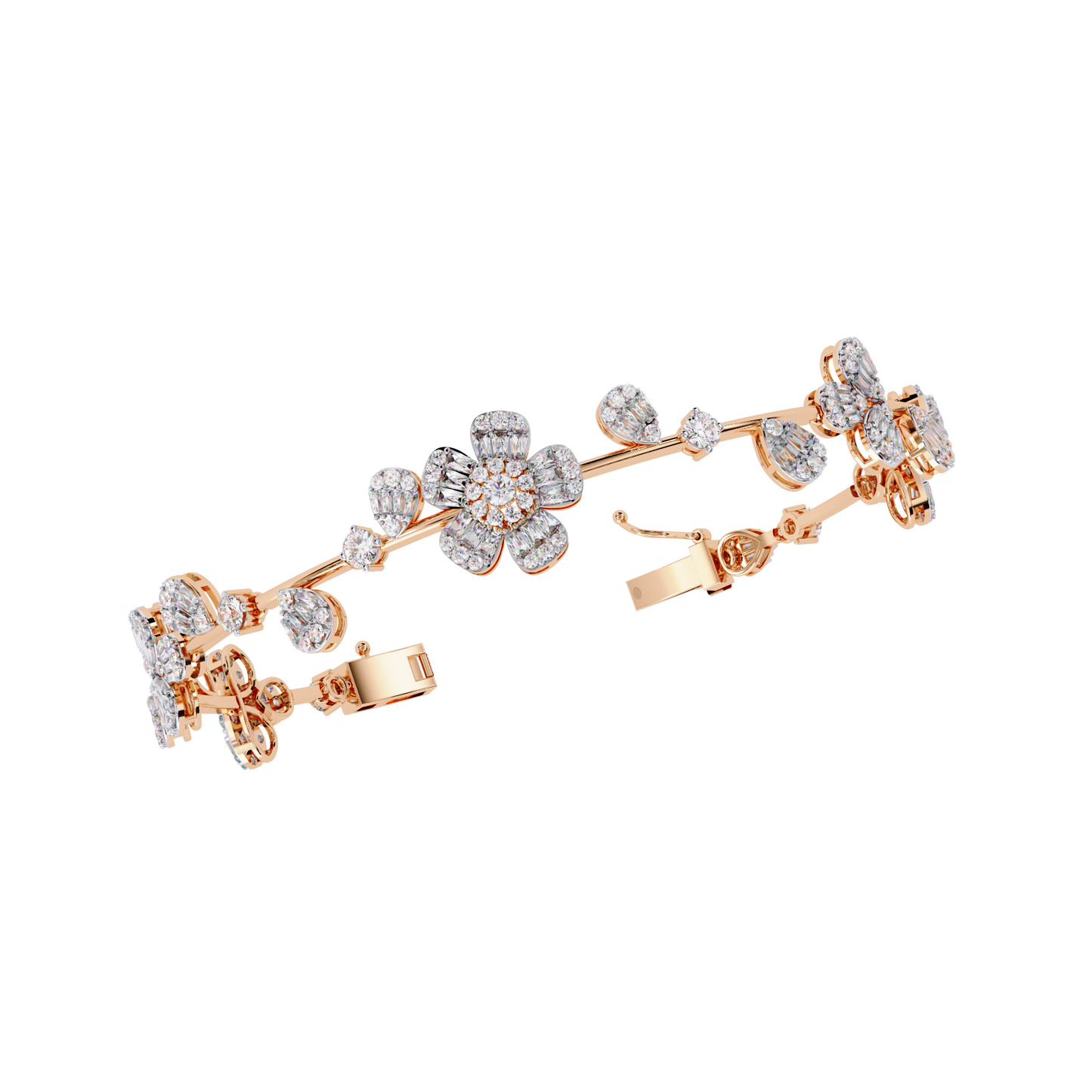 Golden Rose Diamond Bracelet
