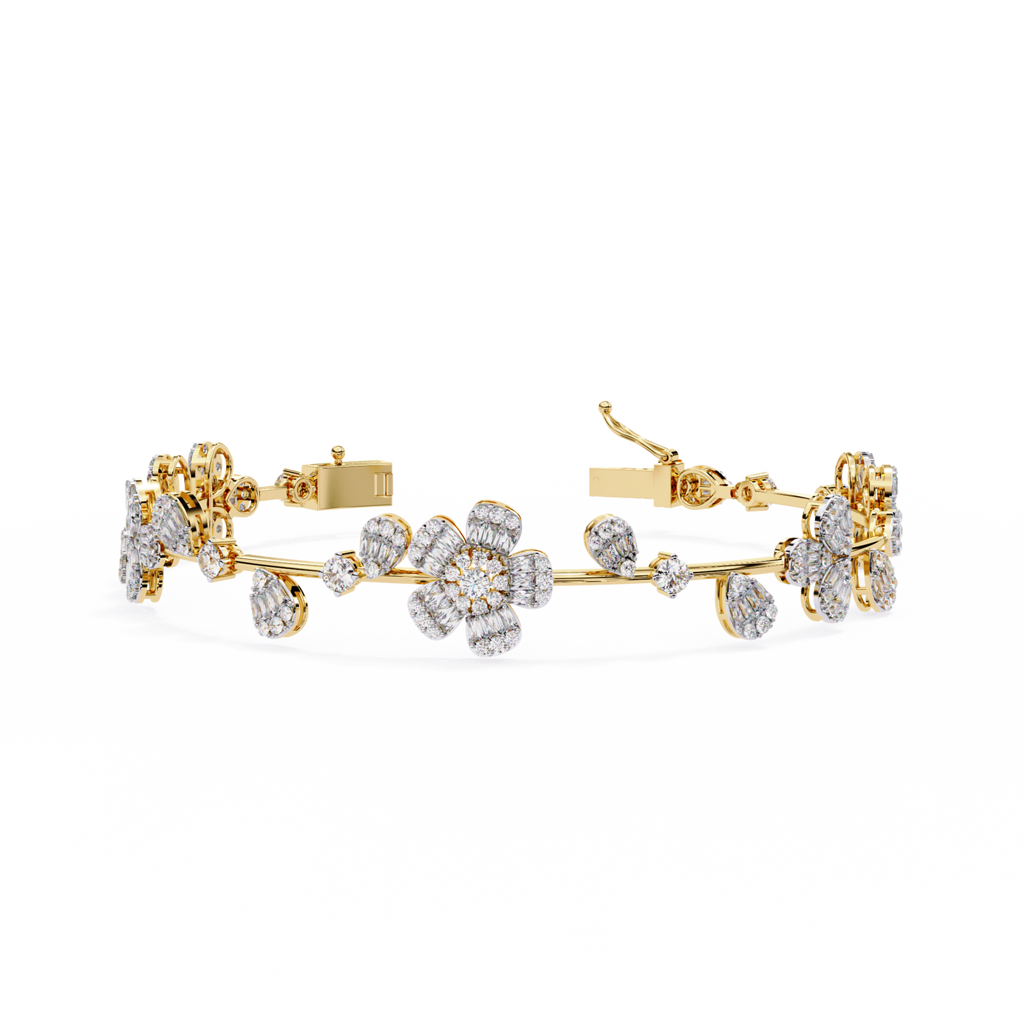 Golden Rose Diamond Bracelet