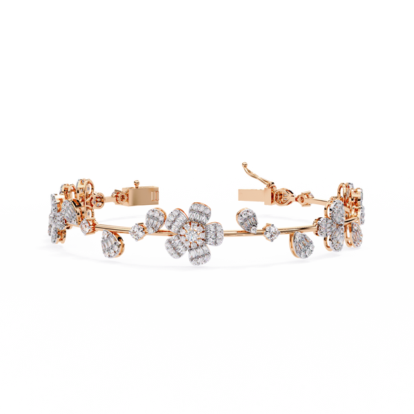 Golden Rose Diamond Bracelet