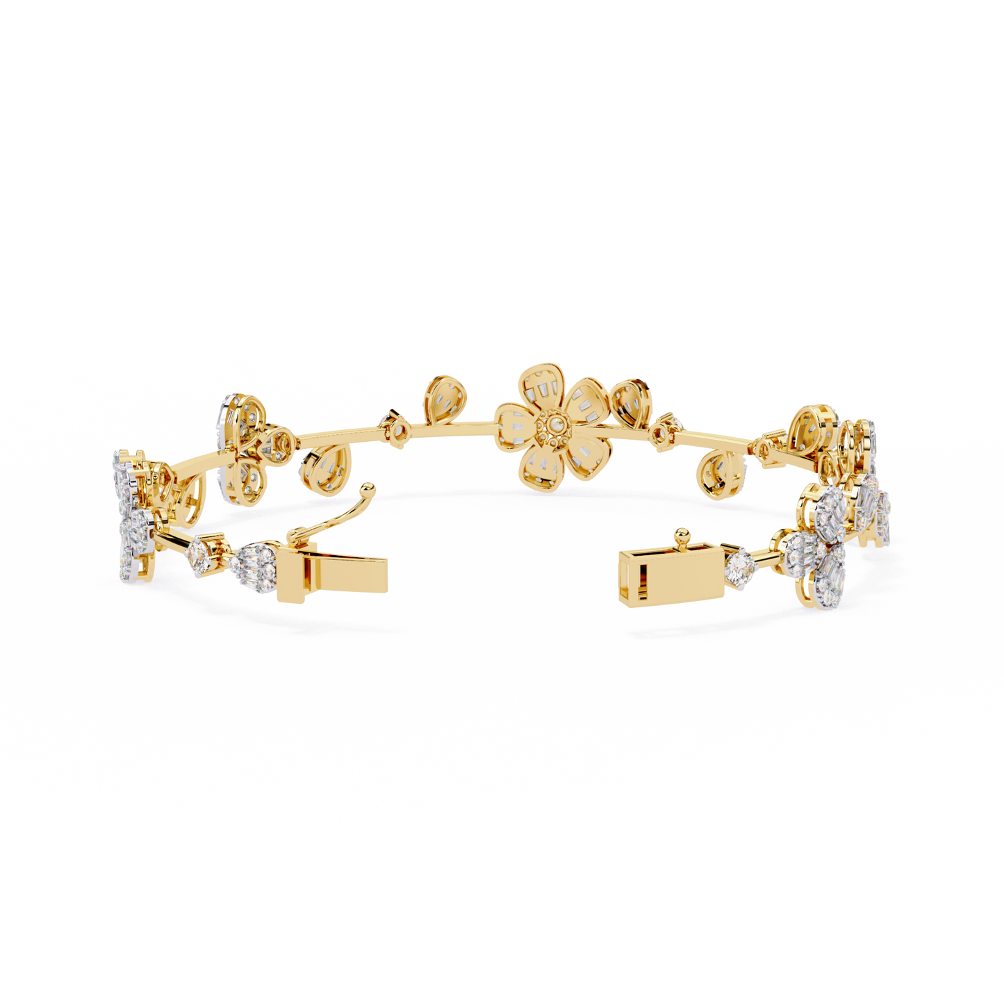 Golden Rose Diamond Bracelet