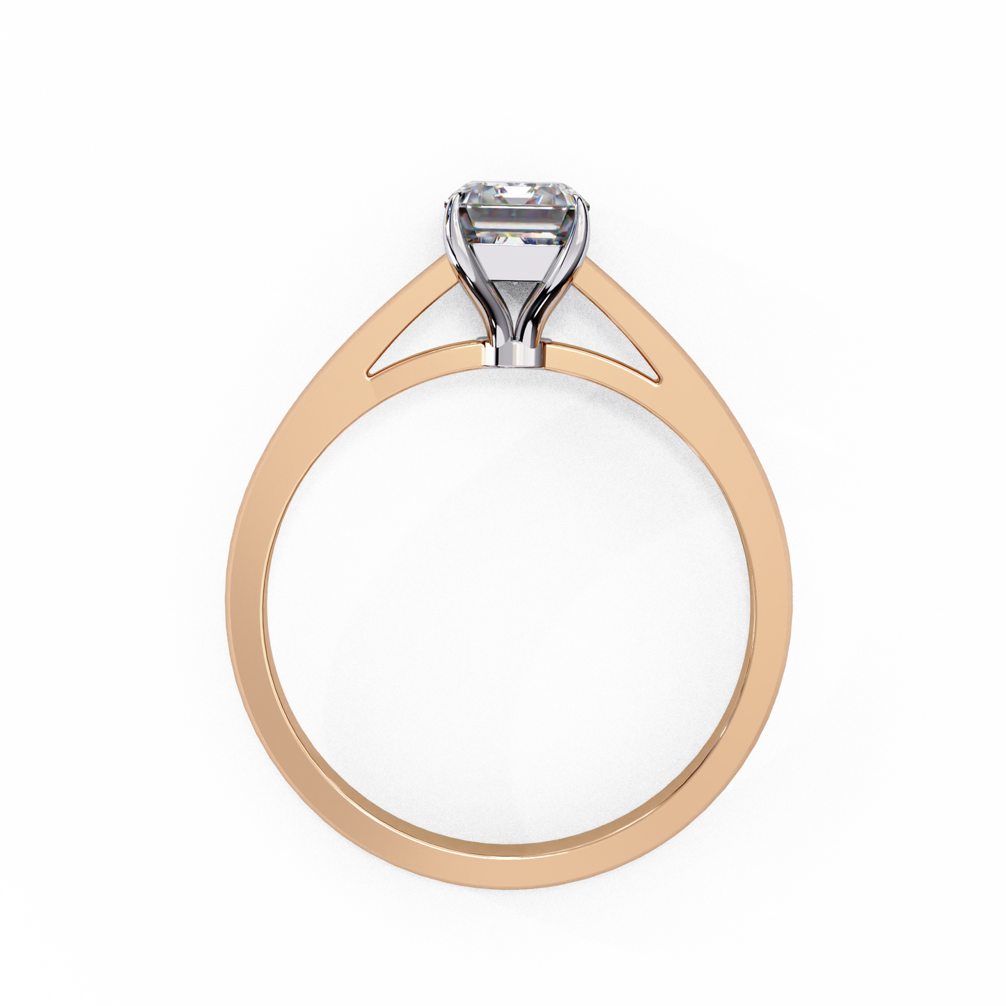 White Emerald 1.2 Ct Solitaire Ring