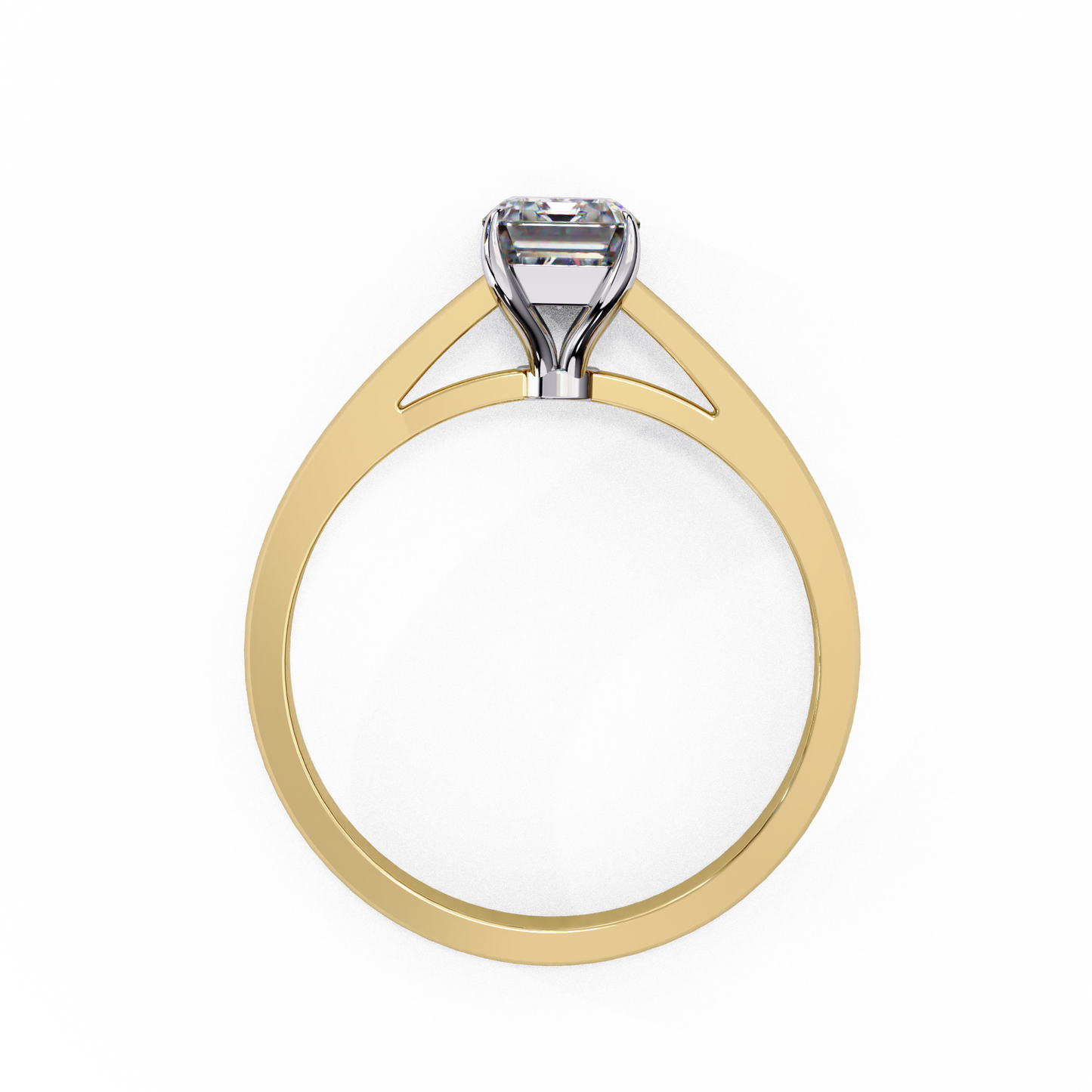 White Emerald 1.2 Ct Solitaire Ring