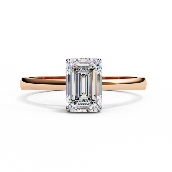 White Emerald 1.2 Ct Solitaire Ring