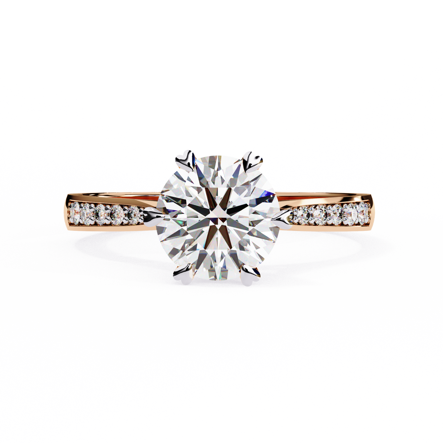 Perfect Round Solitaire Engagement Ring