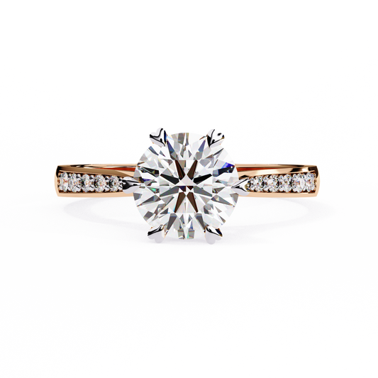 Perfect Round Solitaire Engagement Ring