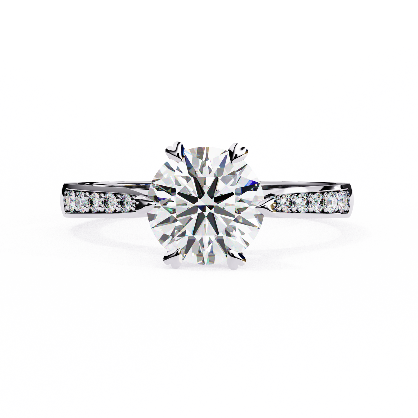 Perfect Round Solitaire Engagement Ring