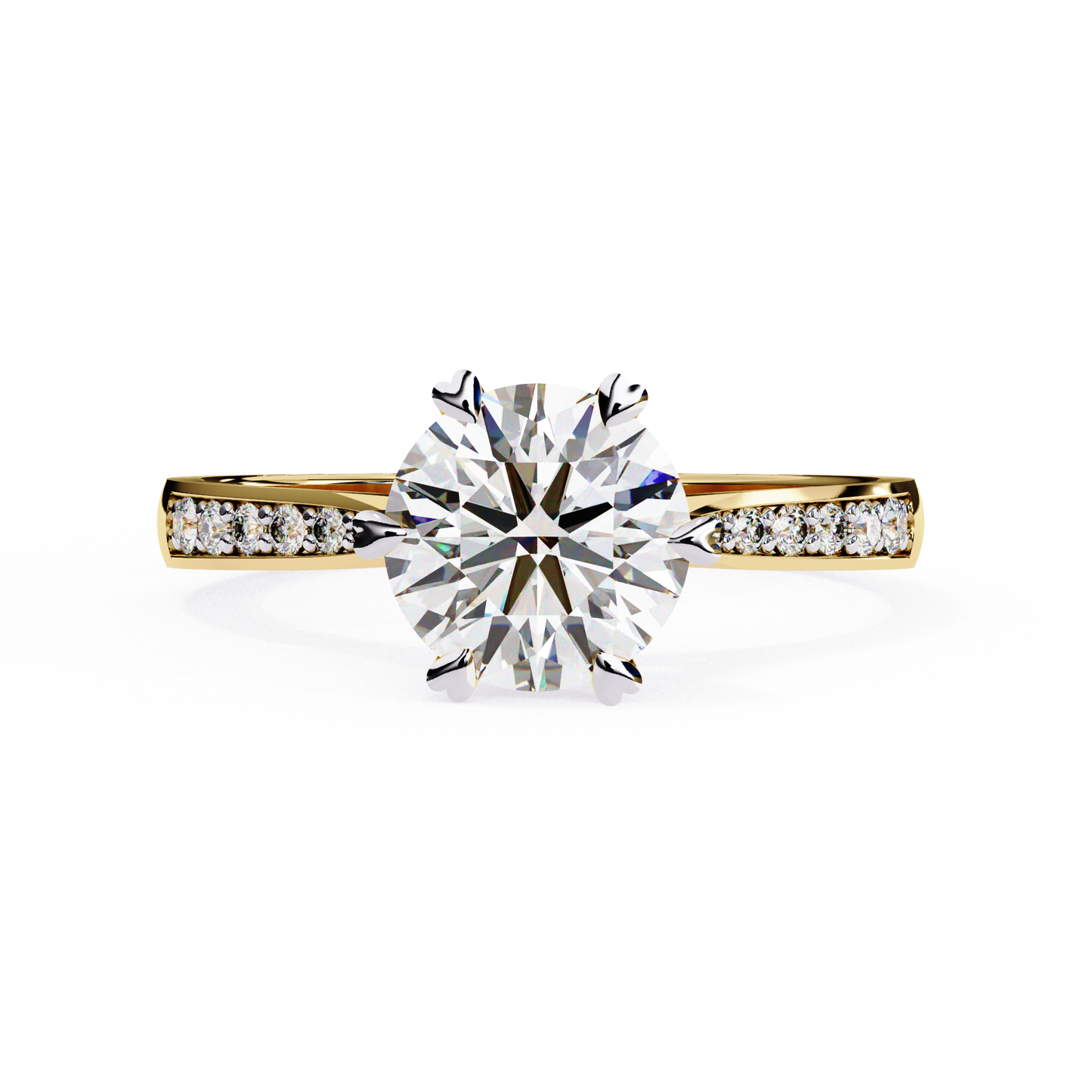 Perfect Round Solitaire Engagement Ring