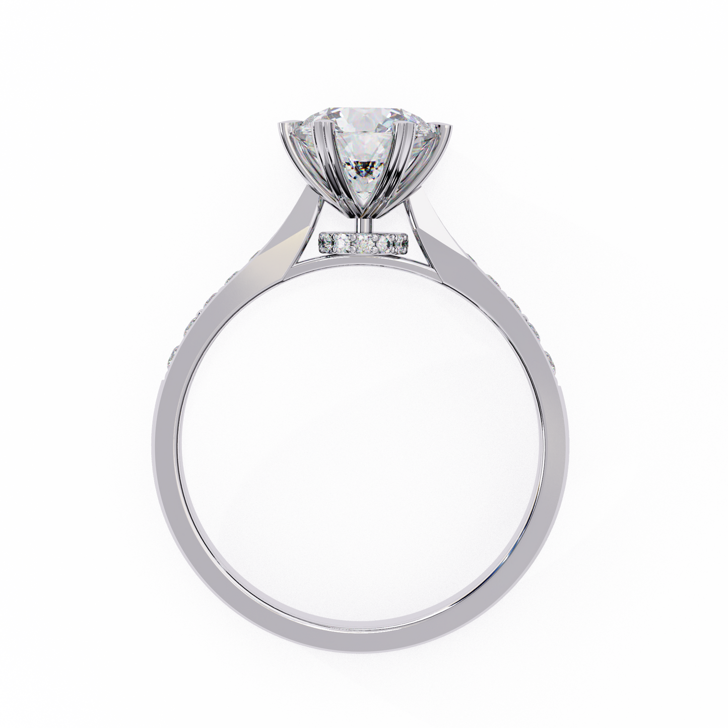 Perfect Round Solitaire Engagement Ring