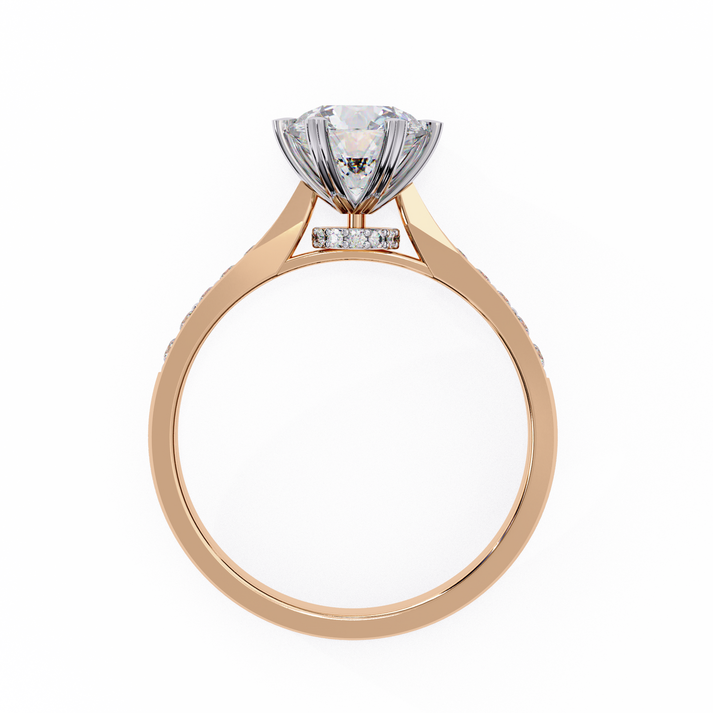 Perfect Round Solitaire Engagement Ring