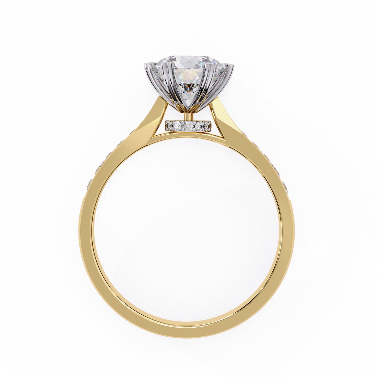 Perfect Round Solitaire Engagement Ring