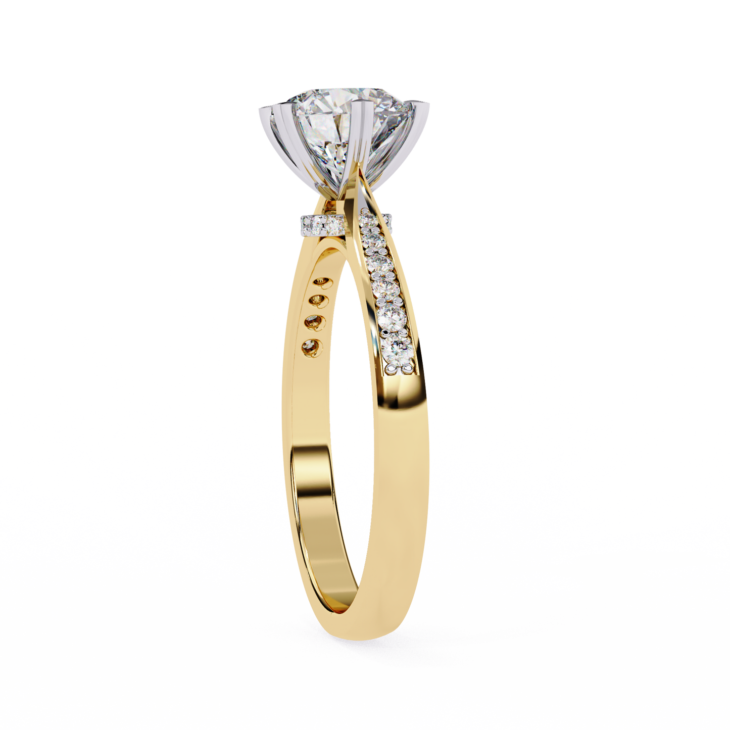 Perfect Round Solitaire Engagement Ring