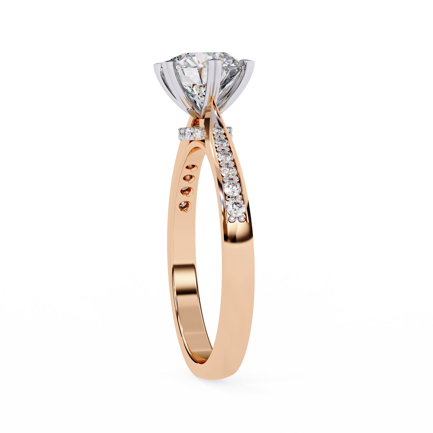 Perfect Round Solitaire Engagement Ring