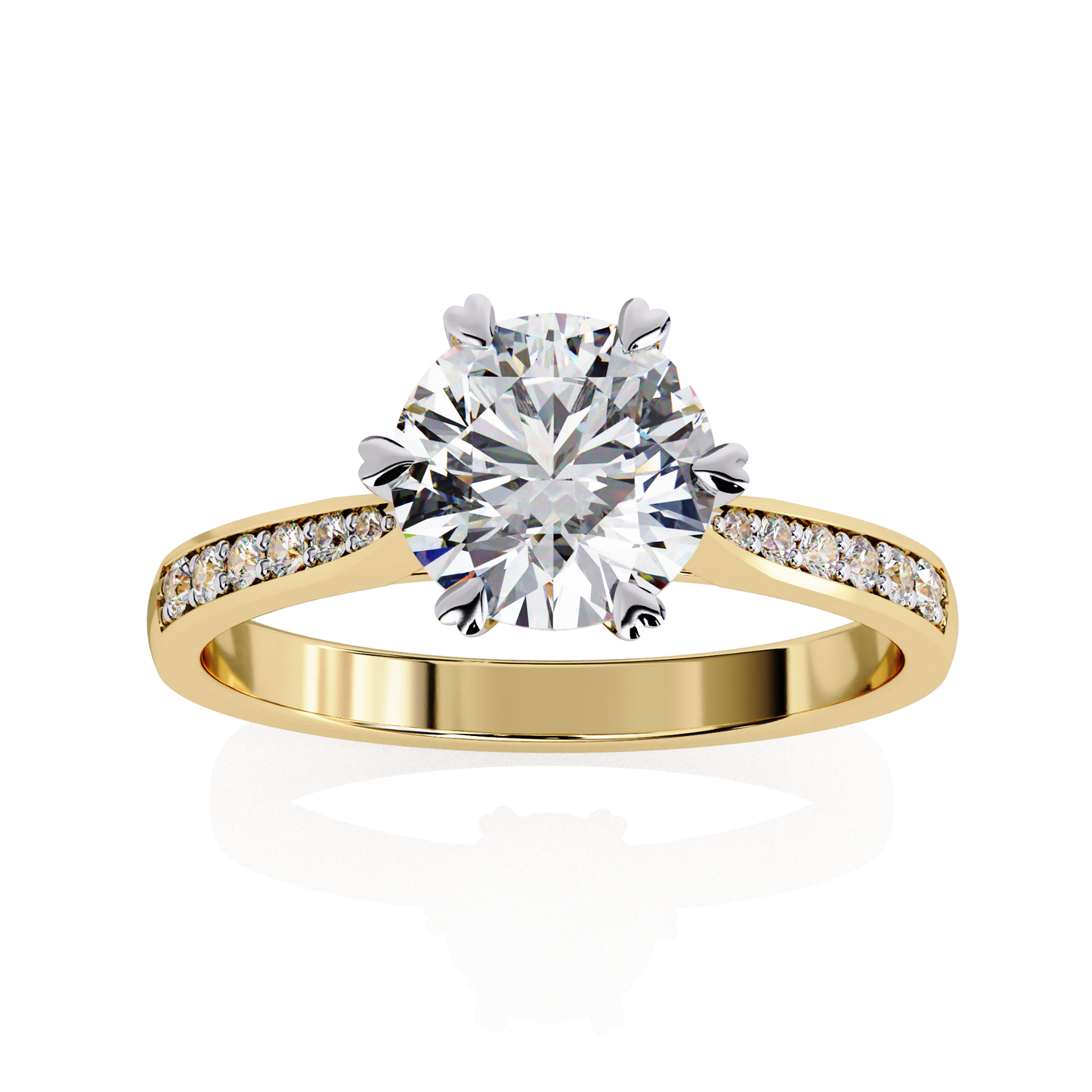 Perfect Round Solitaire Engagement Ring