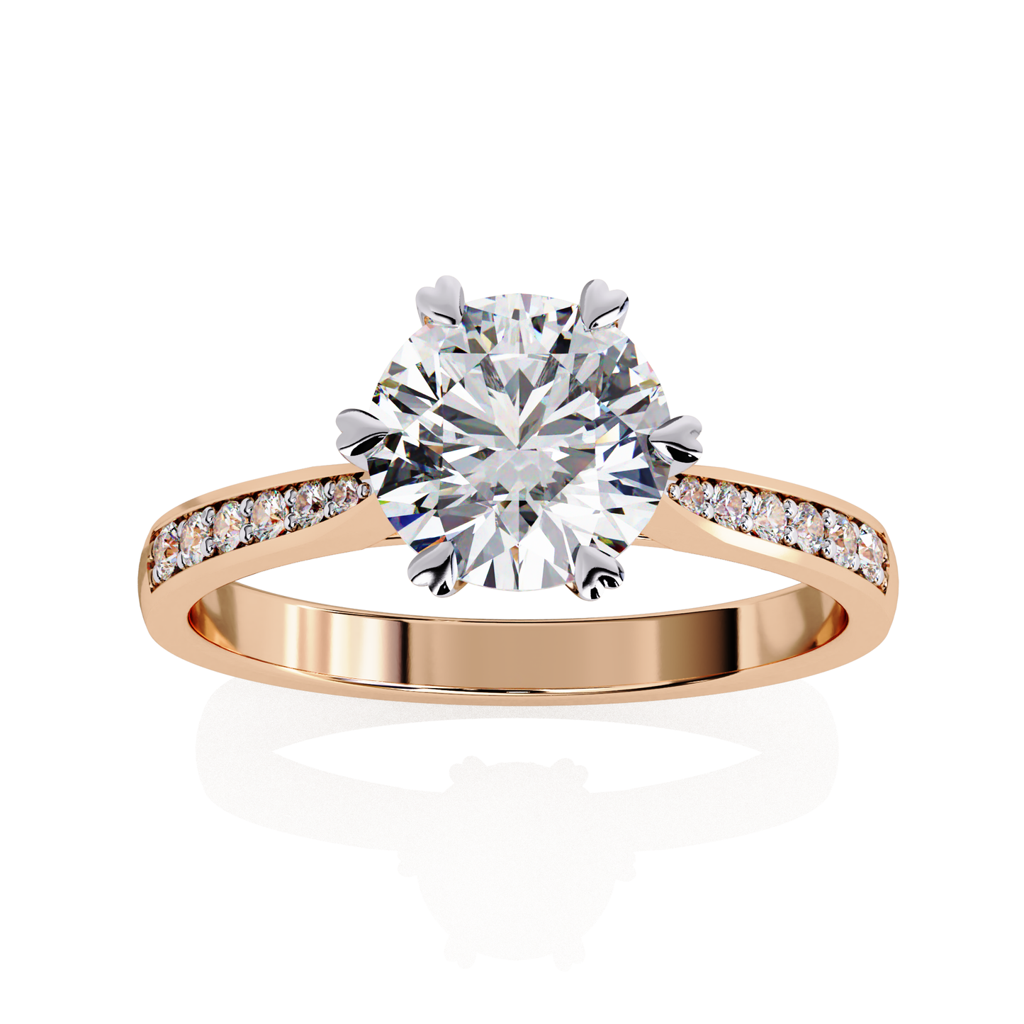 Perfect Round Solitaire Engagement Ring