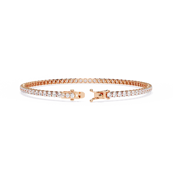 6 Pointer Round Diamond Tennis Bracelet