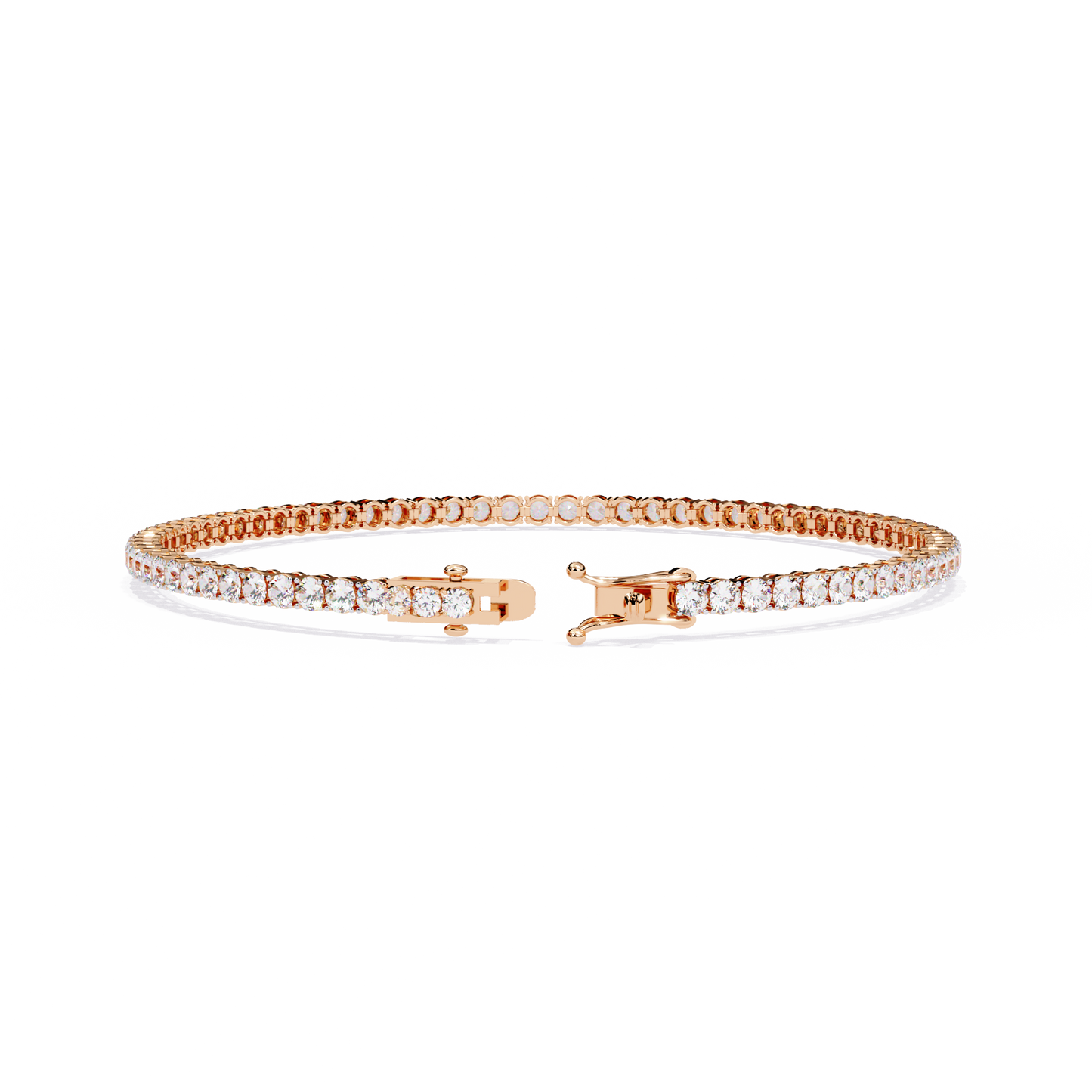 6 Pointer Round Diamond Tennis Bracelet