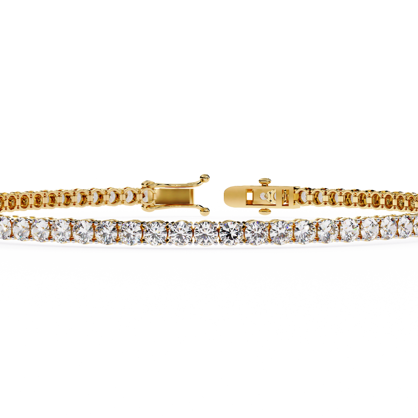 6 Pointer Round Diamond Tennis Bracelet