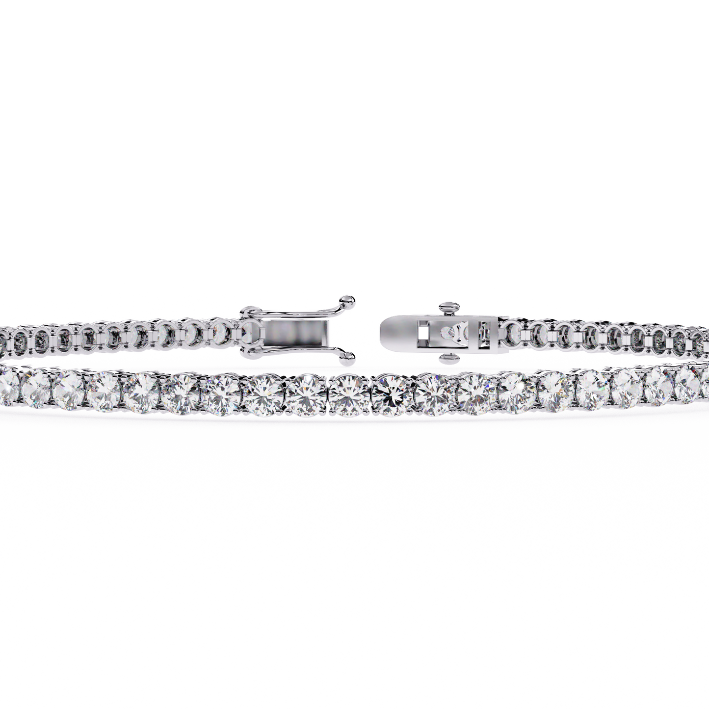 6 Pointer Round Diamond Tennis Bracelet