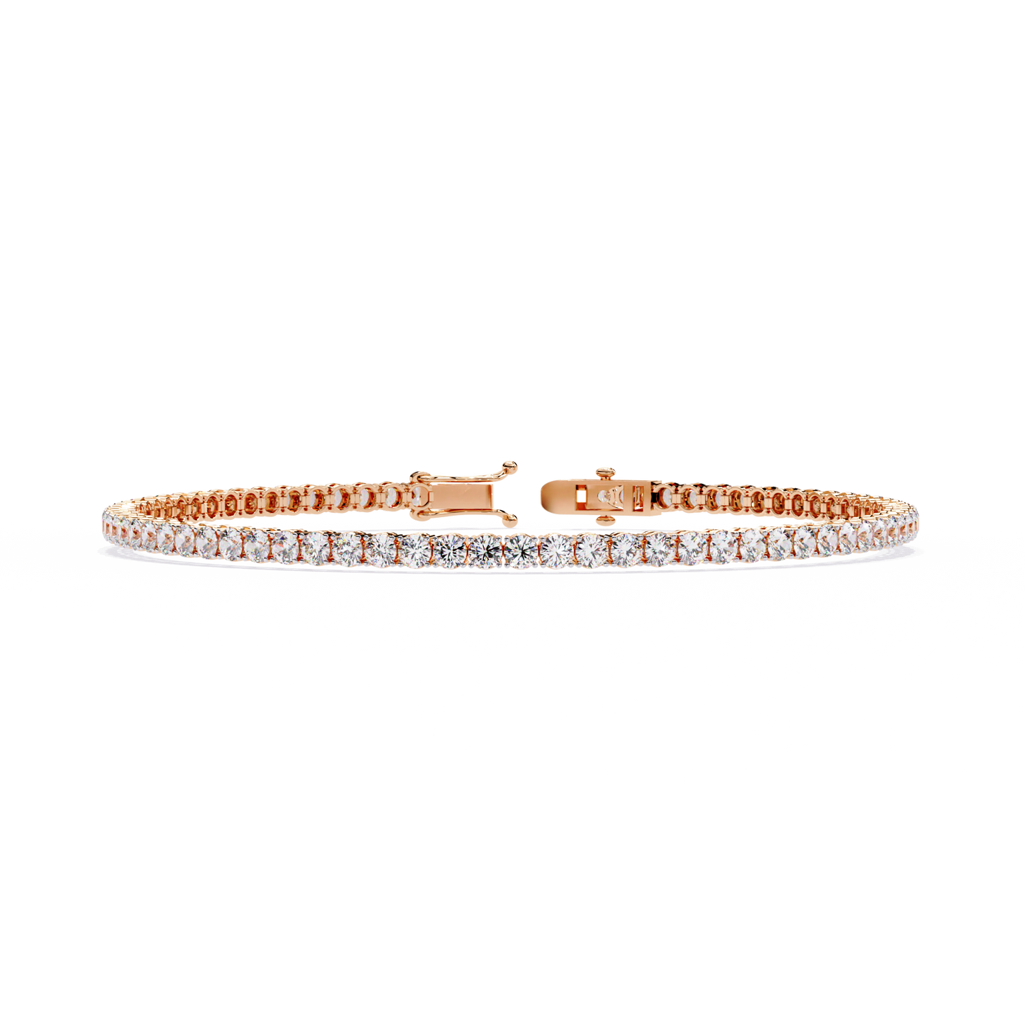 6 Pointer Round Diamond Tennis Bracelet