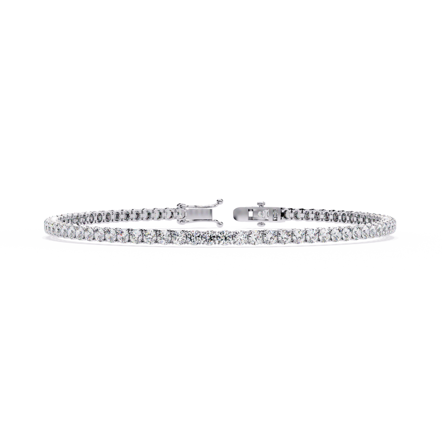 6 Pointer Round Diamond Tennis Bracelet