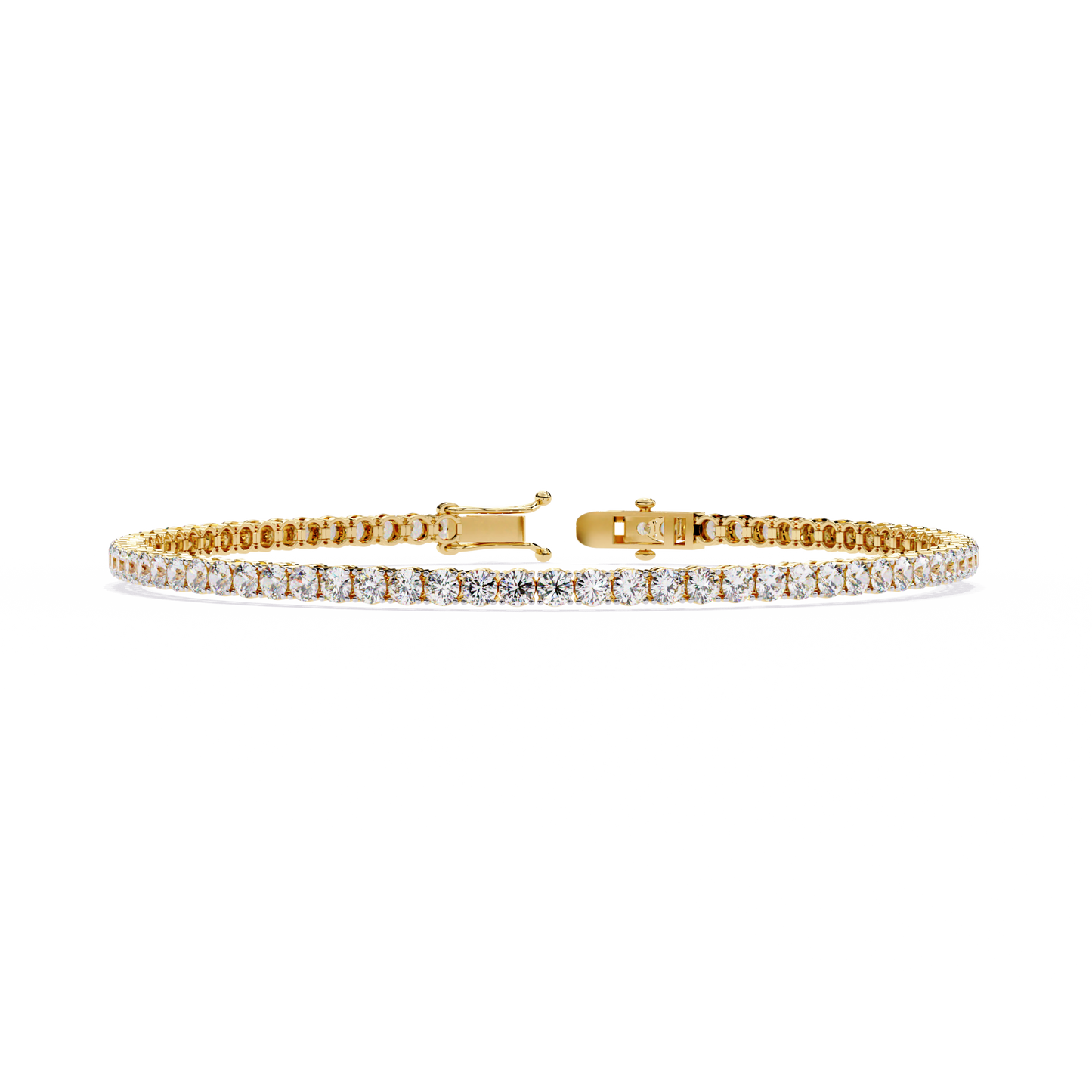 6 Pointer Round Diamond Tennis Bracelet