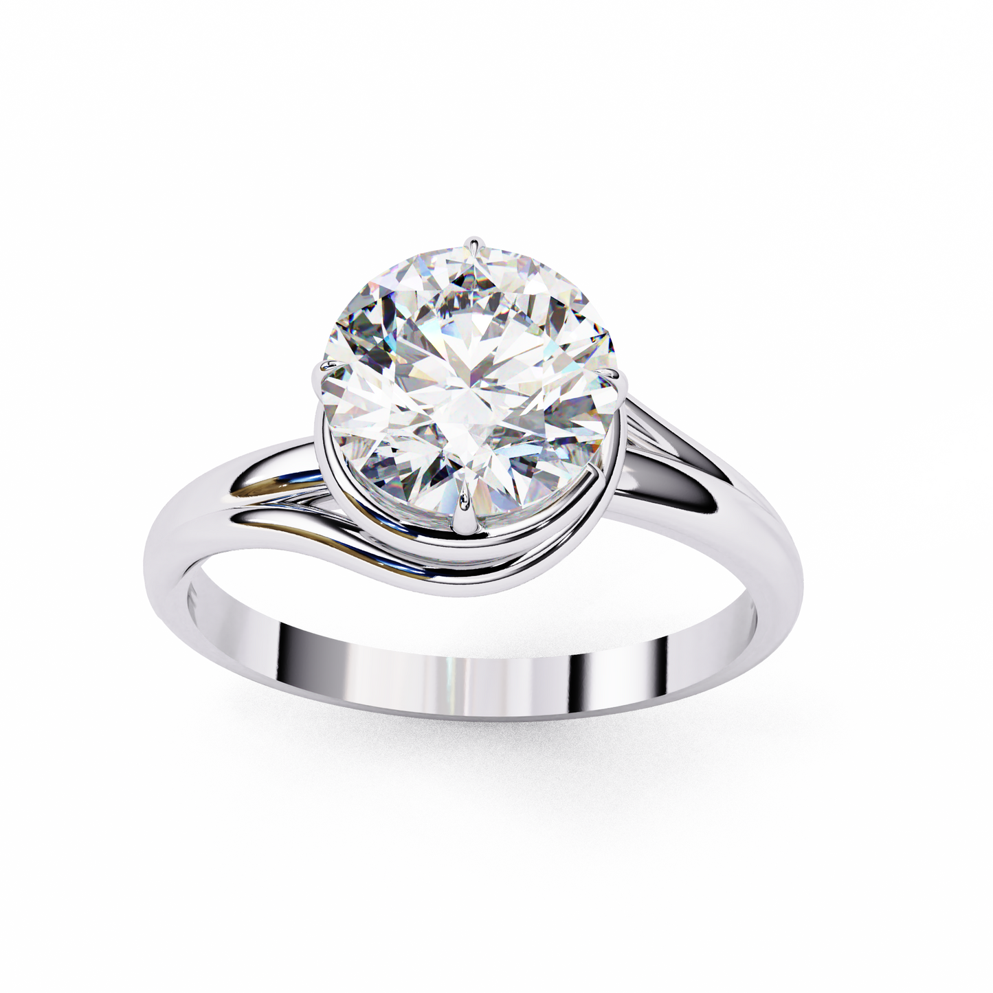 Uni Centre Round Solitaire Ring