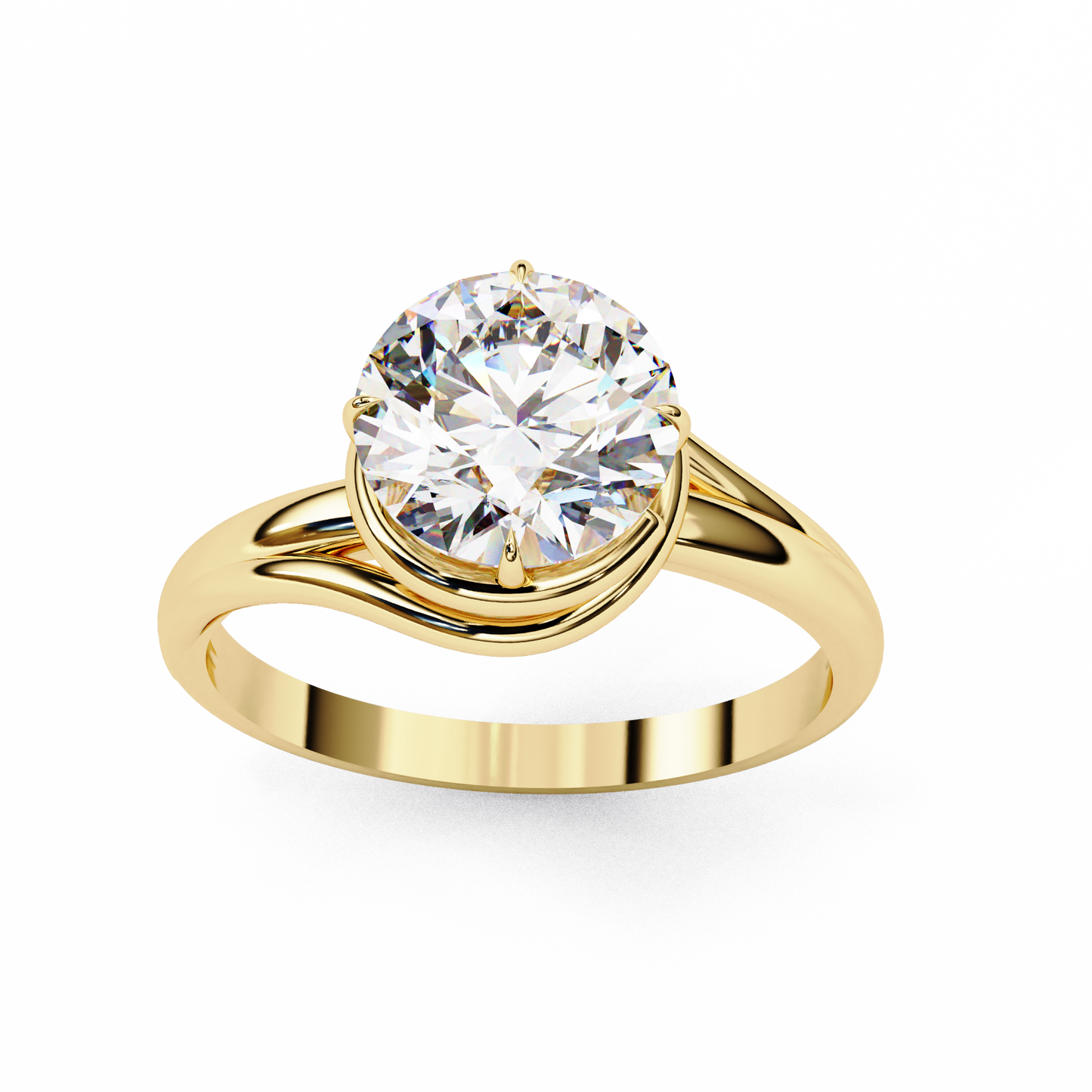 Uni Centre Round Solitaire Ring