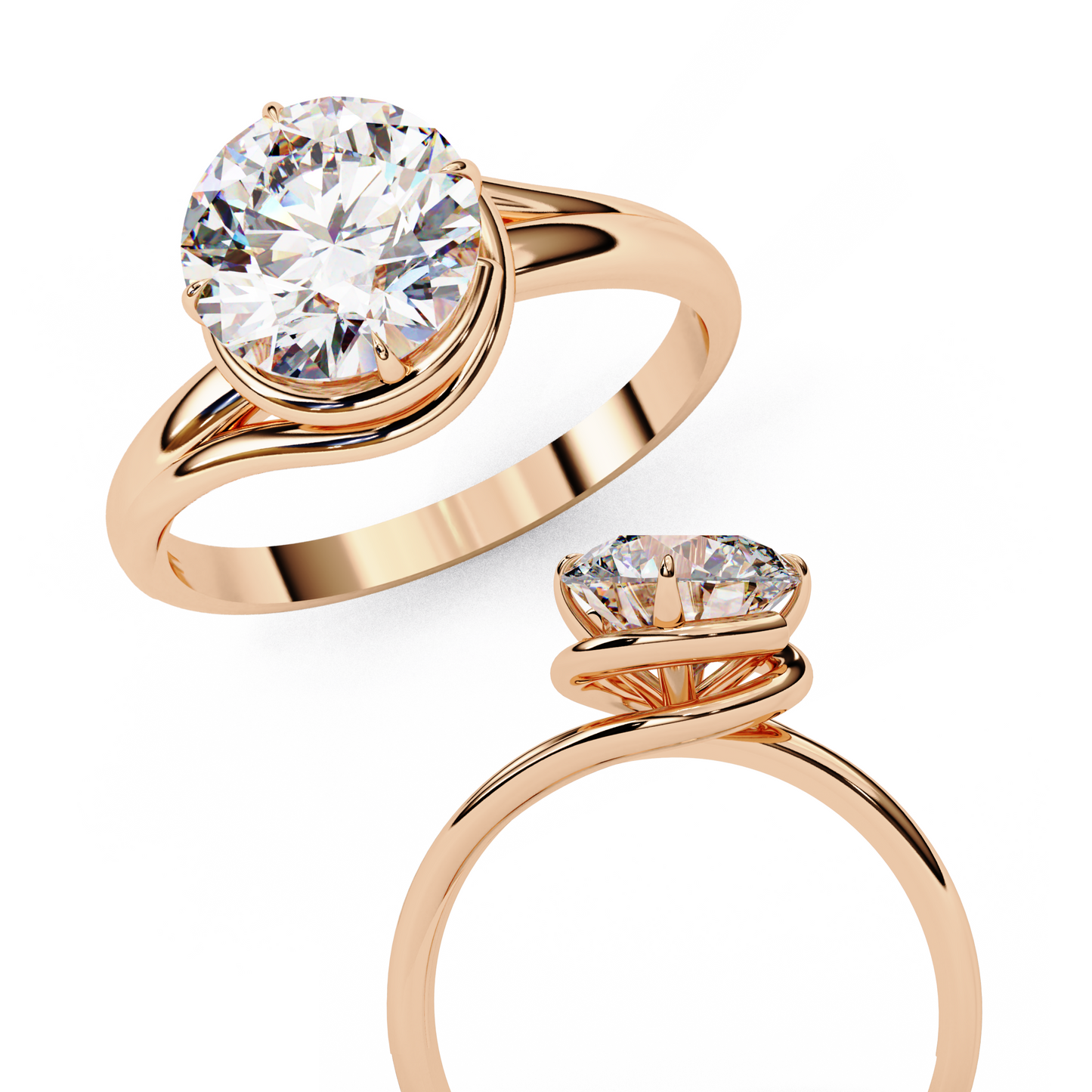 Uni Centre Round Solitaire Ring
