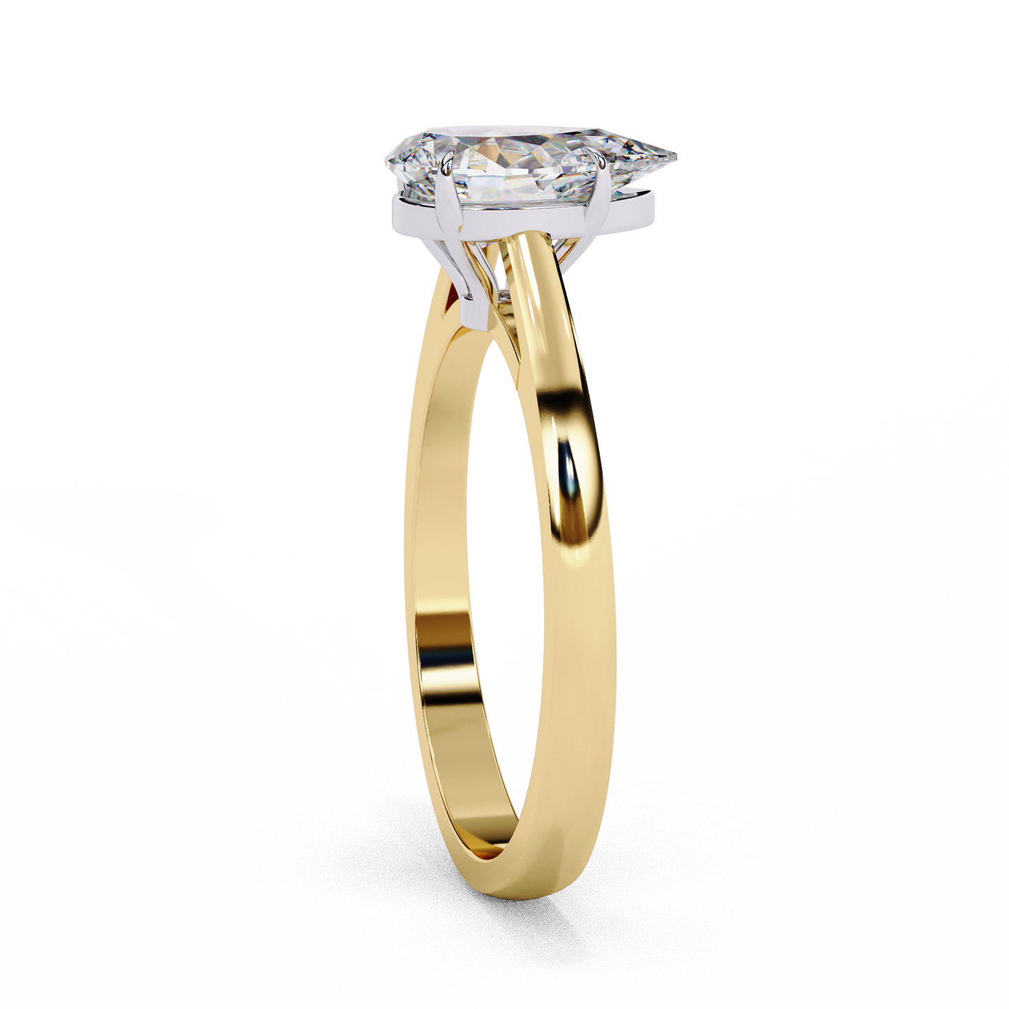 Pear Everyday Solitaire Ring