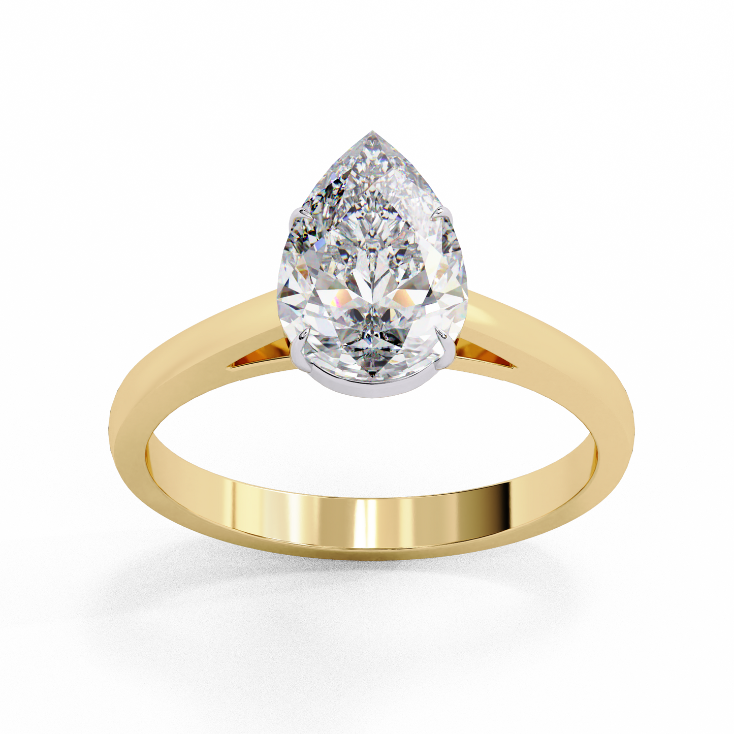 Pear Everyday Solitaire Ring