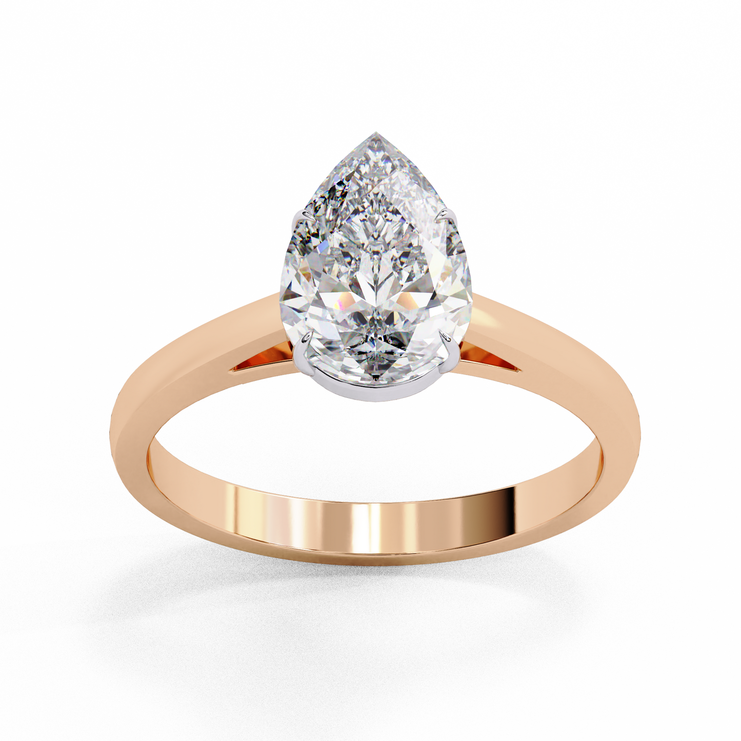 Pear Everyday Solitaire Ring