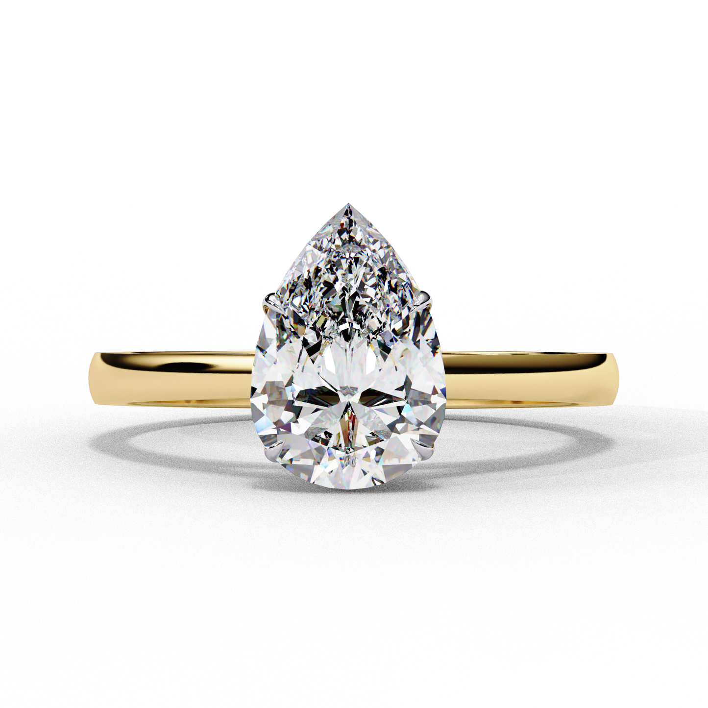 Pear Everyday Solitaire Ring