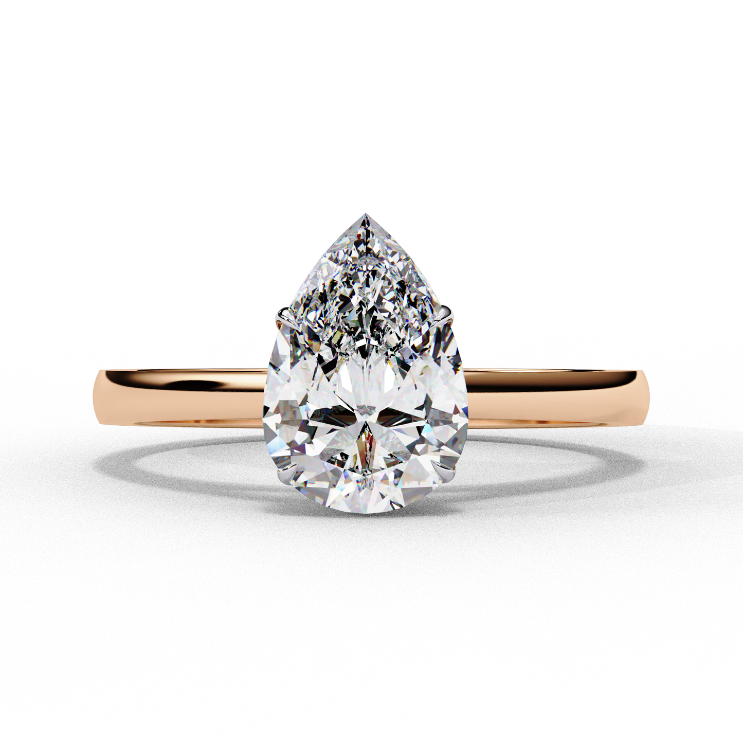 Pear Everyday Solitaire Ring