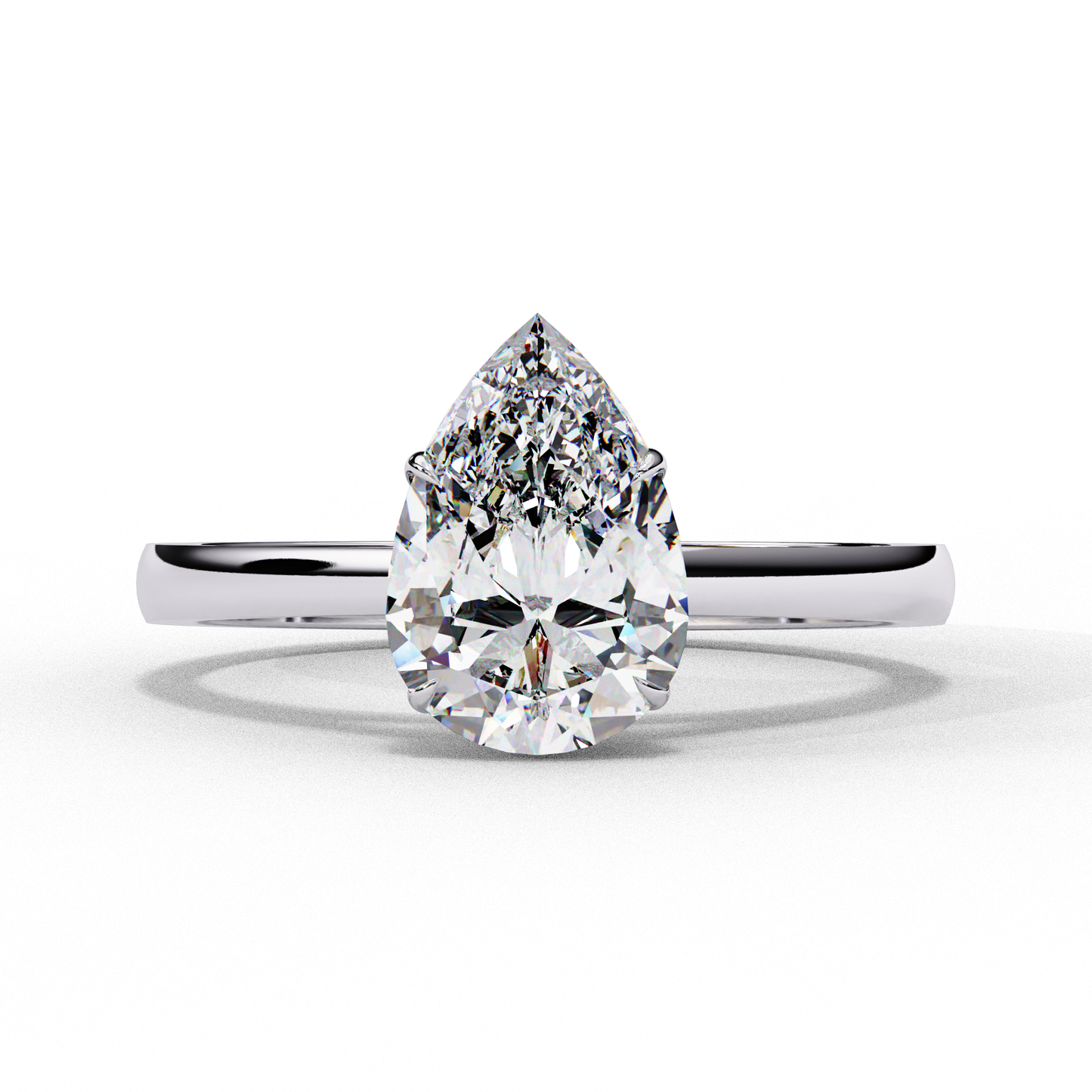 Pear Everyday Solitaire Ring