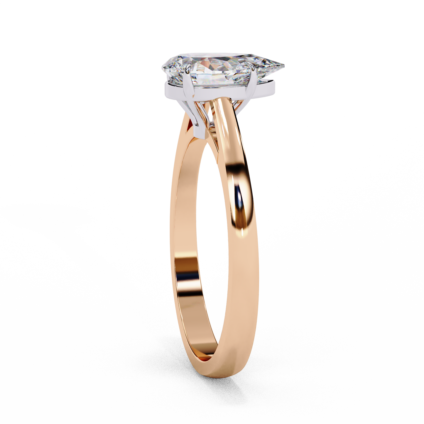 Pear Everyday Solitaire Ring
