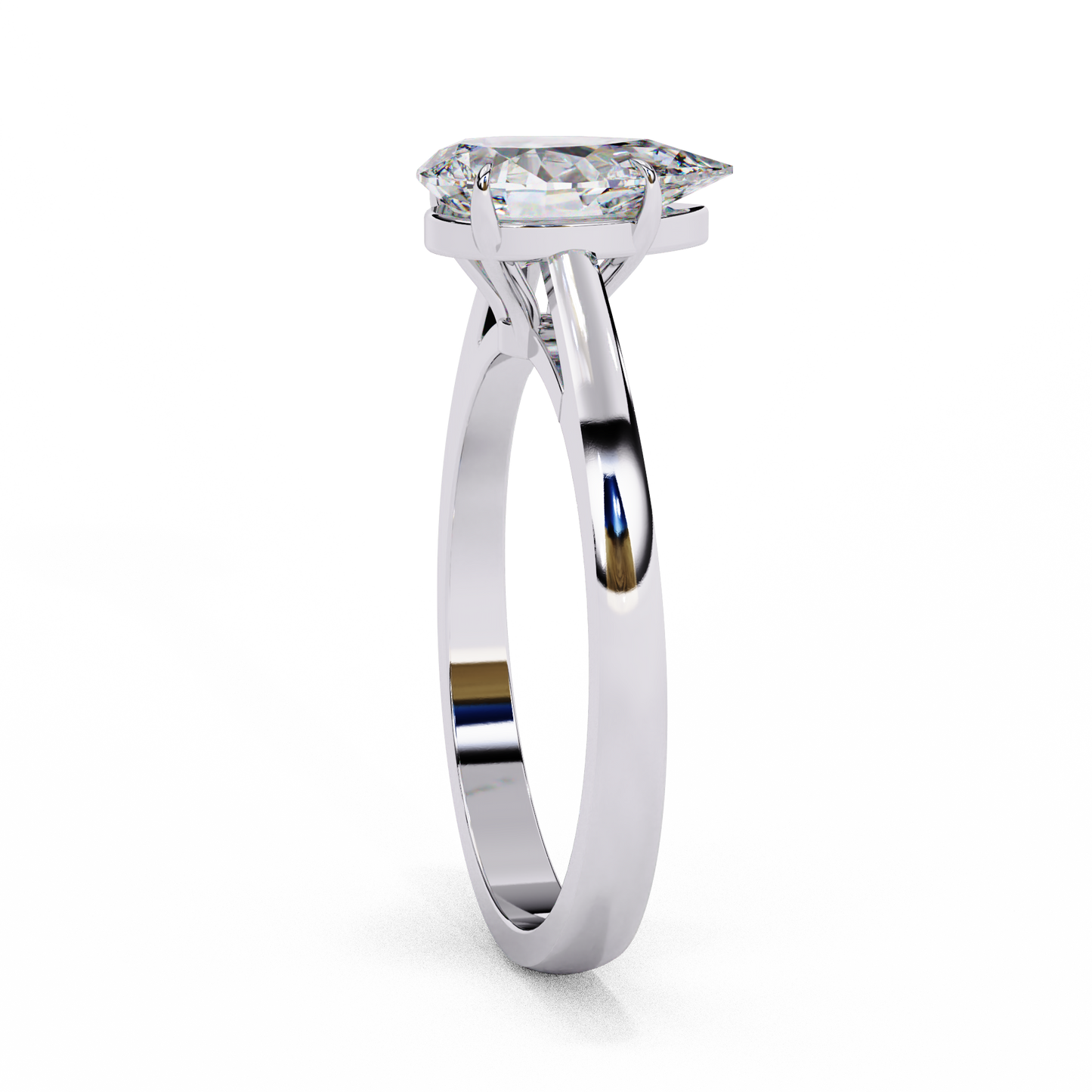 Pear Everyday Solitaire Ring