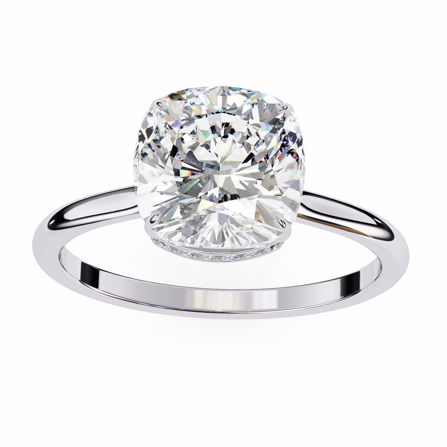 Graceful Cushion Cut 2.65 Carat Solitaire Ring