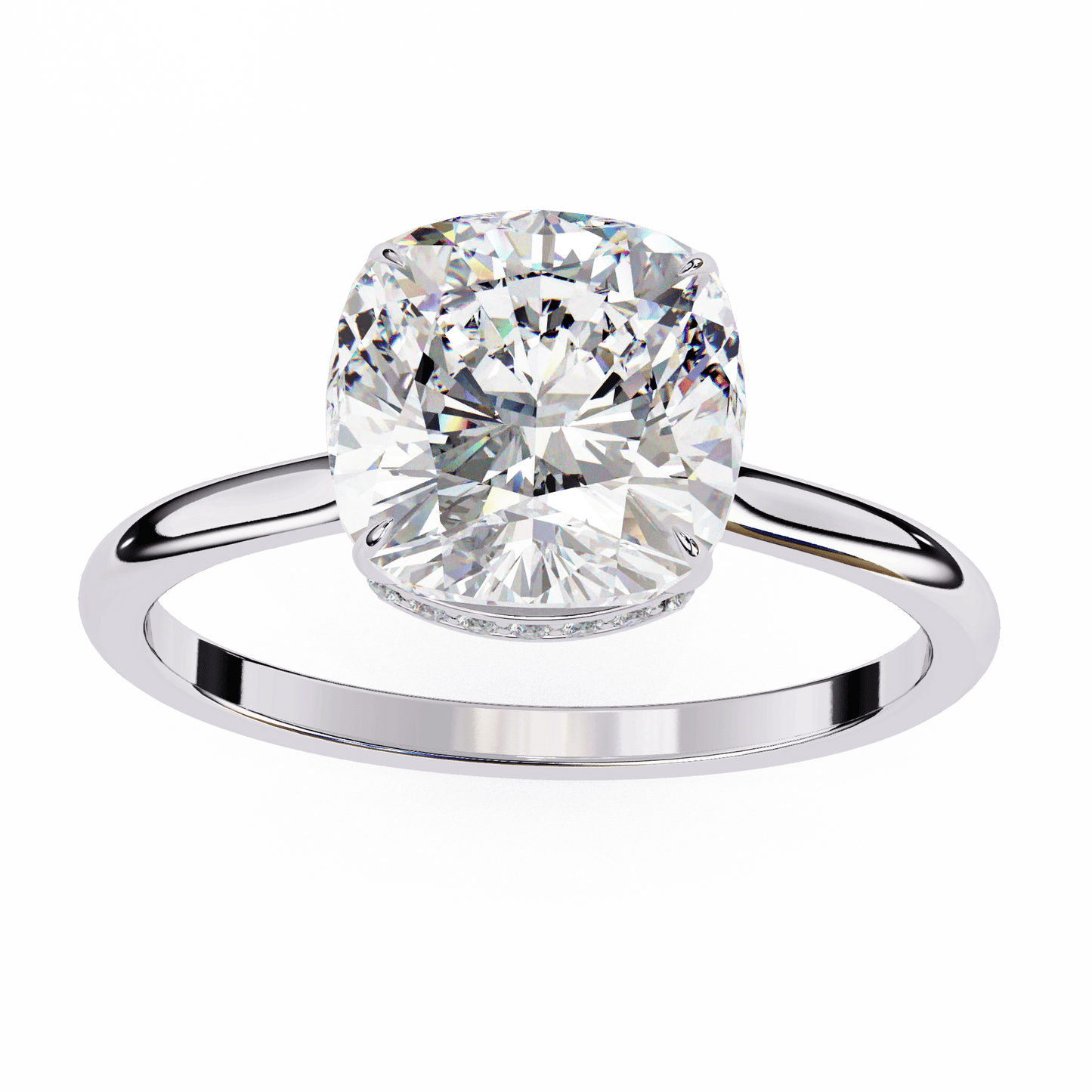 Graceful Cushion Cut 2.65 Carat Solitaire Ring